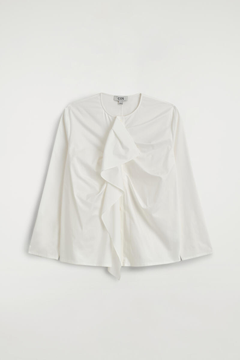 Ruffled Cotton Blouse