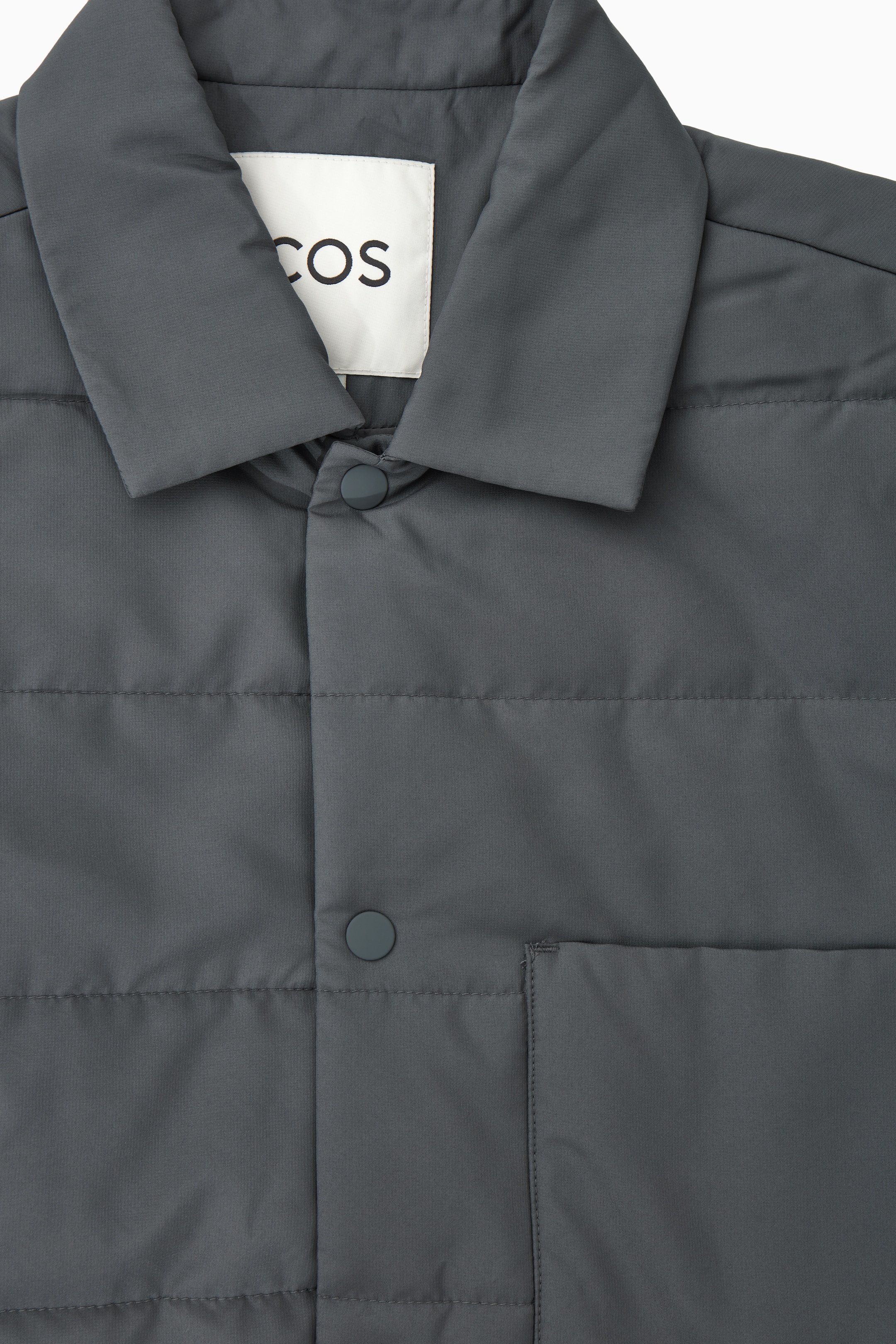 Grösseres Bild ansehen: GEPOLSTERTE HEMDJACKE MIT STEPPMUSTER - Dunkelgrau - HERREN | H&M CH 2