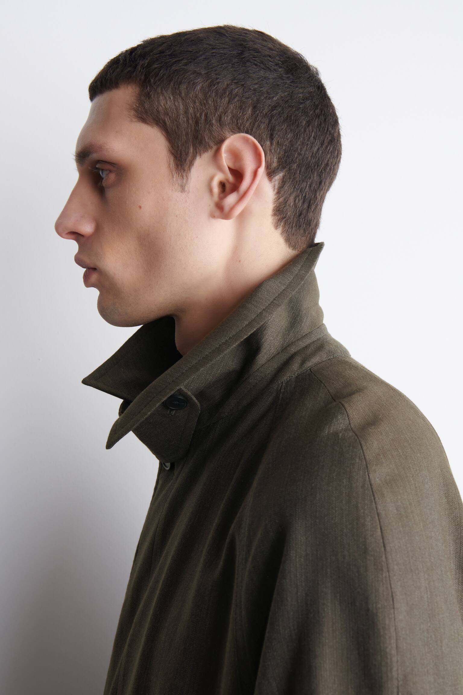 LIGHTWEIGHT COTTON-HERRINGBONE TRENCH COAT - 10