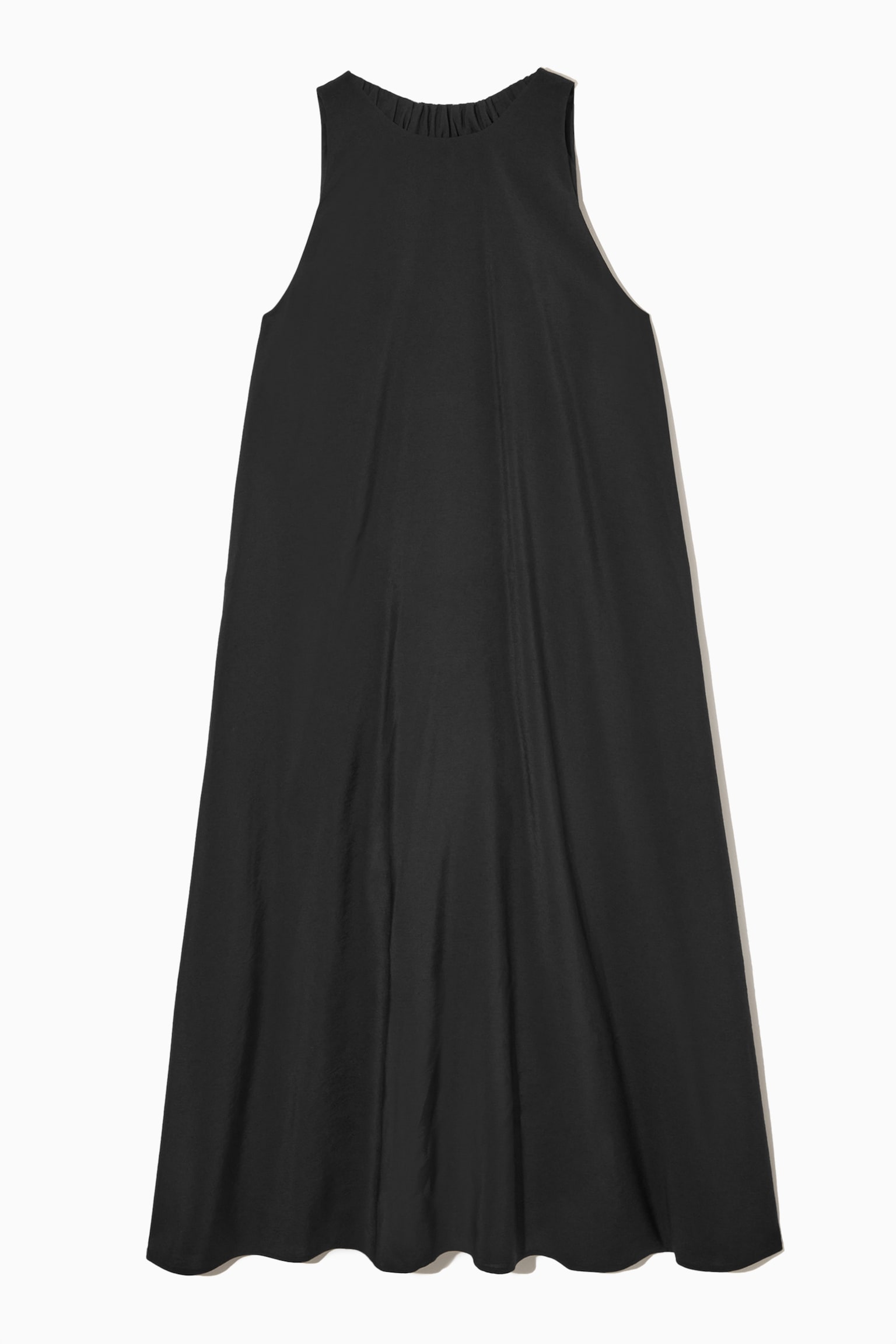 RACER-NECK MIDI DRESS - BLACK/LIGHT BLUE