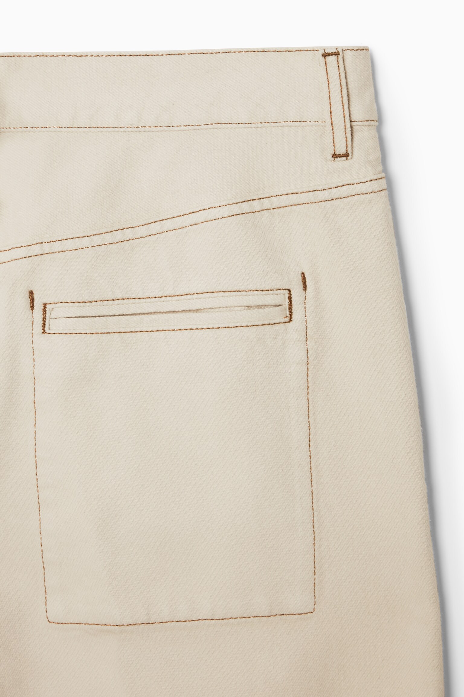 TURN-UP DENIM TROUSERS - OFF-WHITE - 4