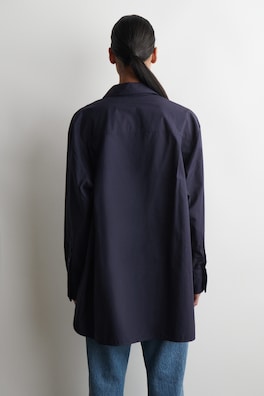 TAILORED COTTON SHIRT — NAVY 4