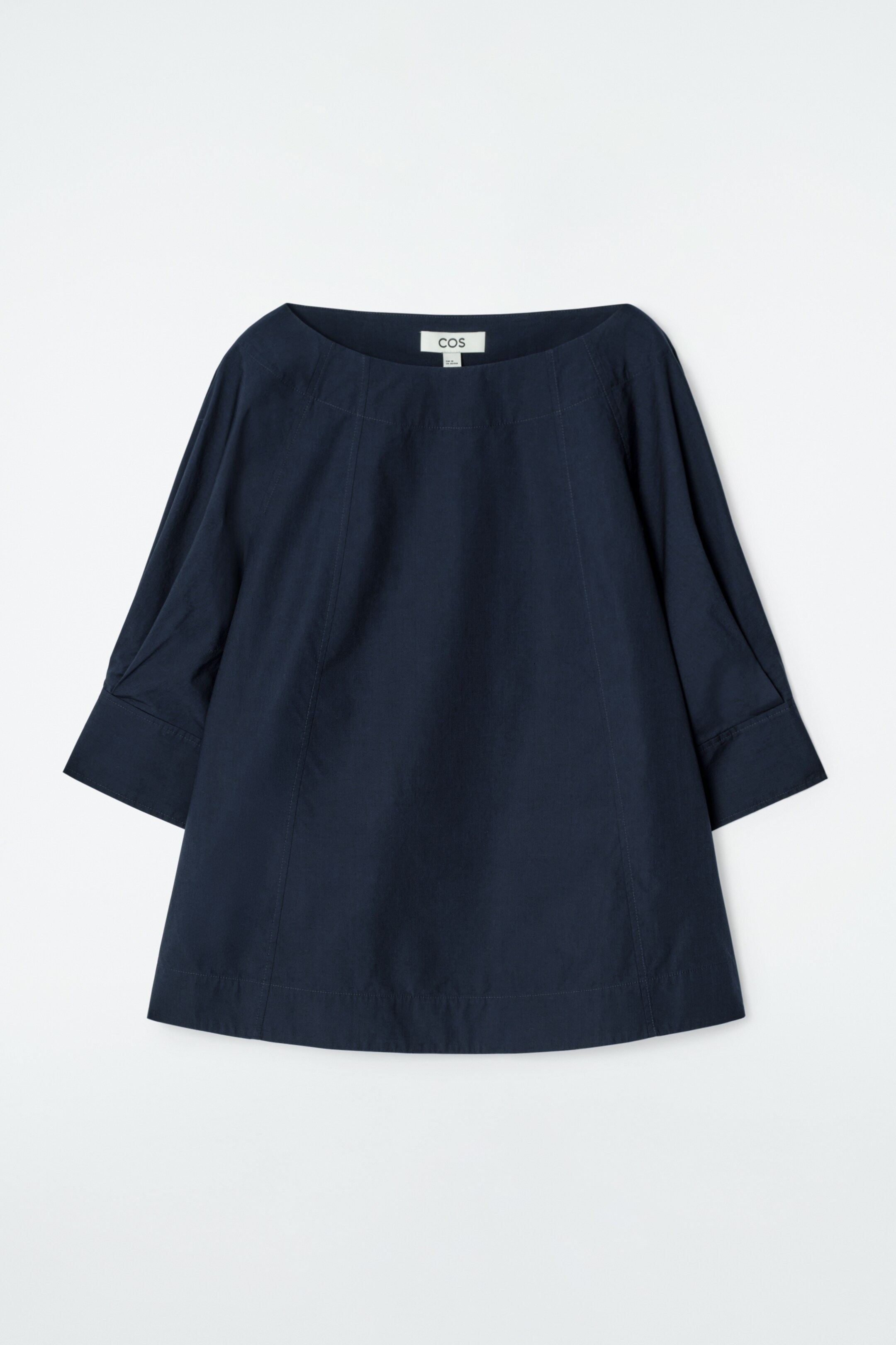 Ver imagen más grande: BLUSA OVERSIZE DE ALGODÓN CON CUELLO BARCO - AZUL MARINO - MUJER | H&M ES 6
