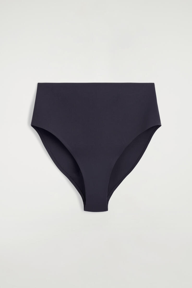 Cos Bonded-scuba High-waisted Bikini Briefs In Blue