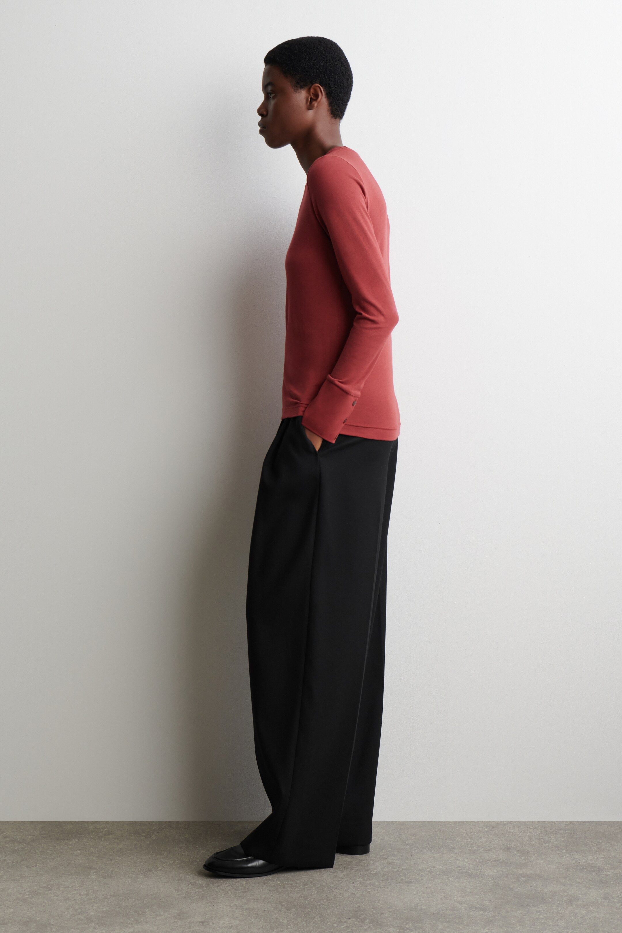 Visualizza immagine più grande: MAGLIA A MANICHE LUNGHE IN JERSEY DI COTONE - ROSSO - DONNA | H&M IT 4