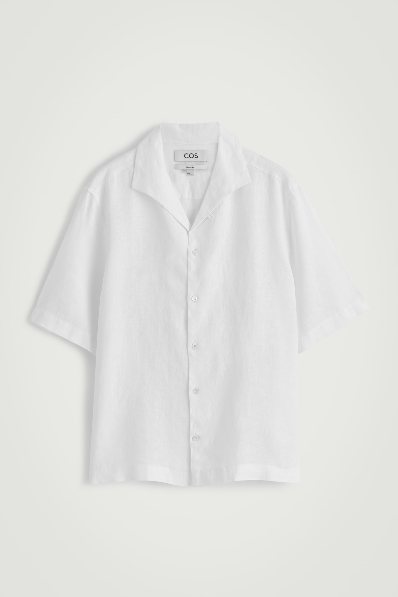 CAMISA DE LINO DE MANGA CORTA - BLANCO/NEGRO/BEIGE/SIN TEÑIR/BLANCO / AZUL / ESTAMPADO - 1