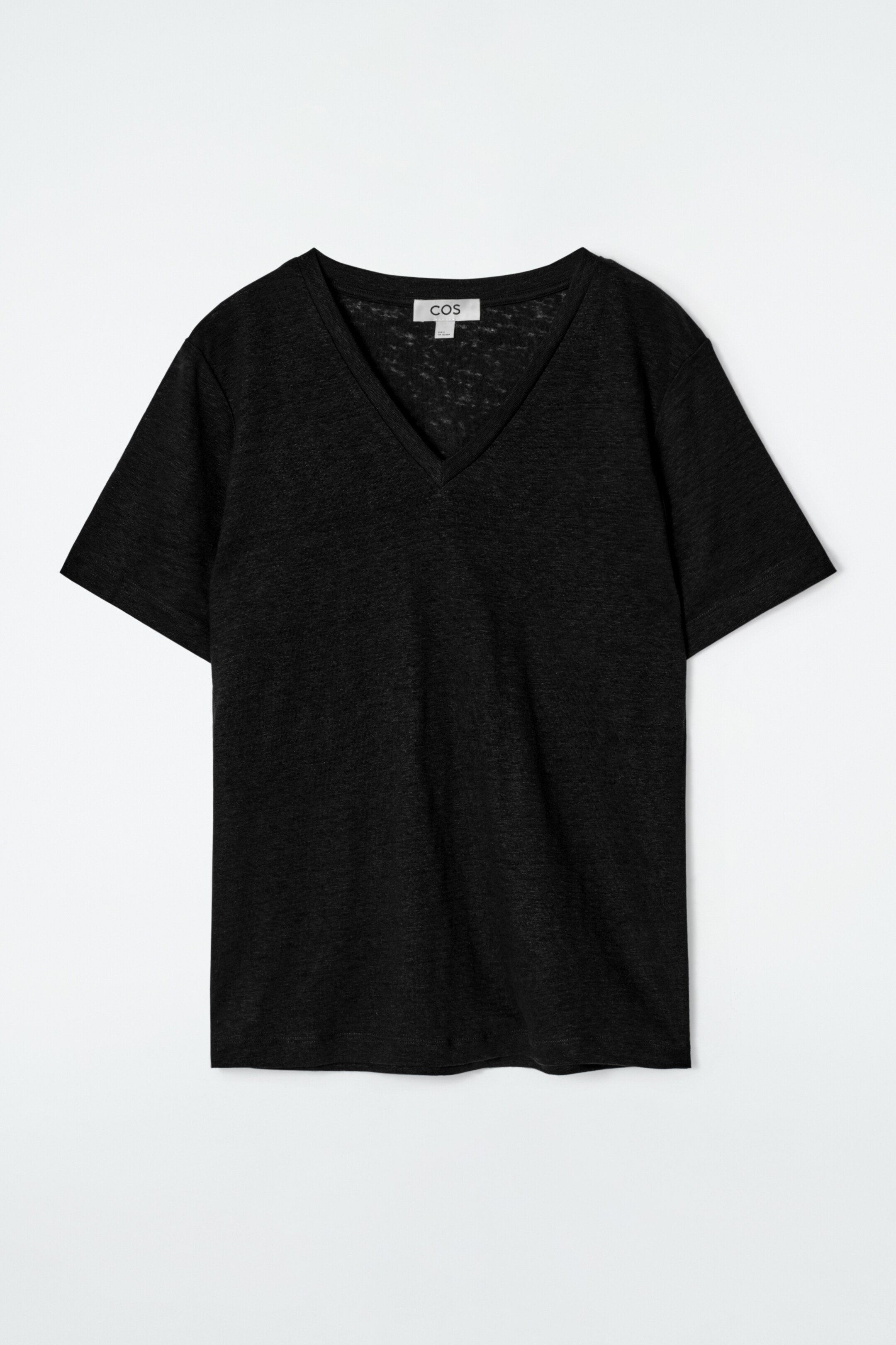 Grösseres Bild ansehen: T-SHIRT AUS LEINEN MIT V-AUSSCHNITT - SCHWARZ - DAMEN | H&M CH 4