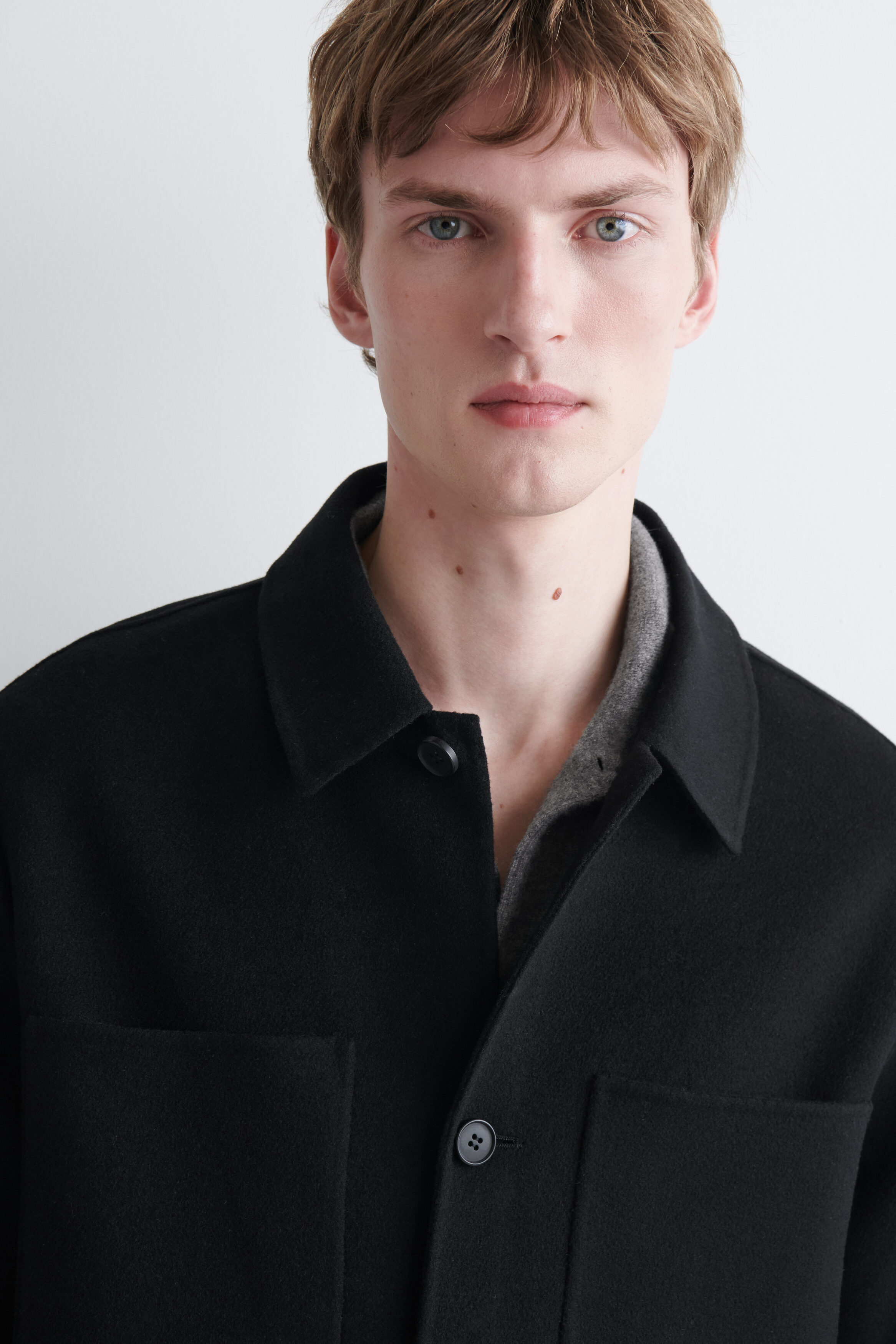 DOUBLE-FACED WOOL OVERSHIRT - thumbnail 5