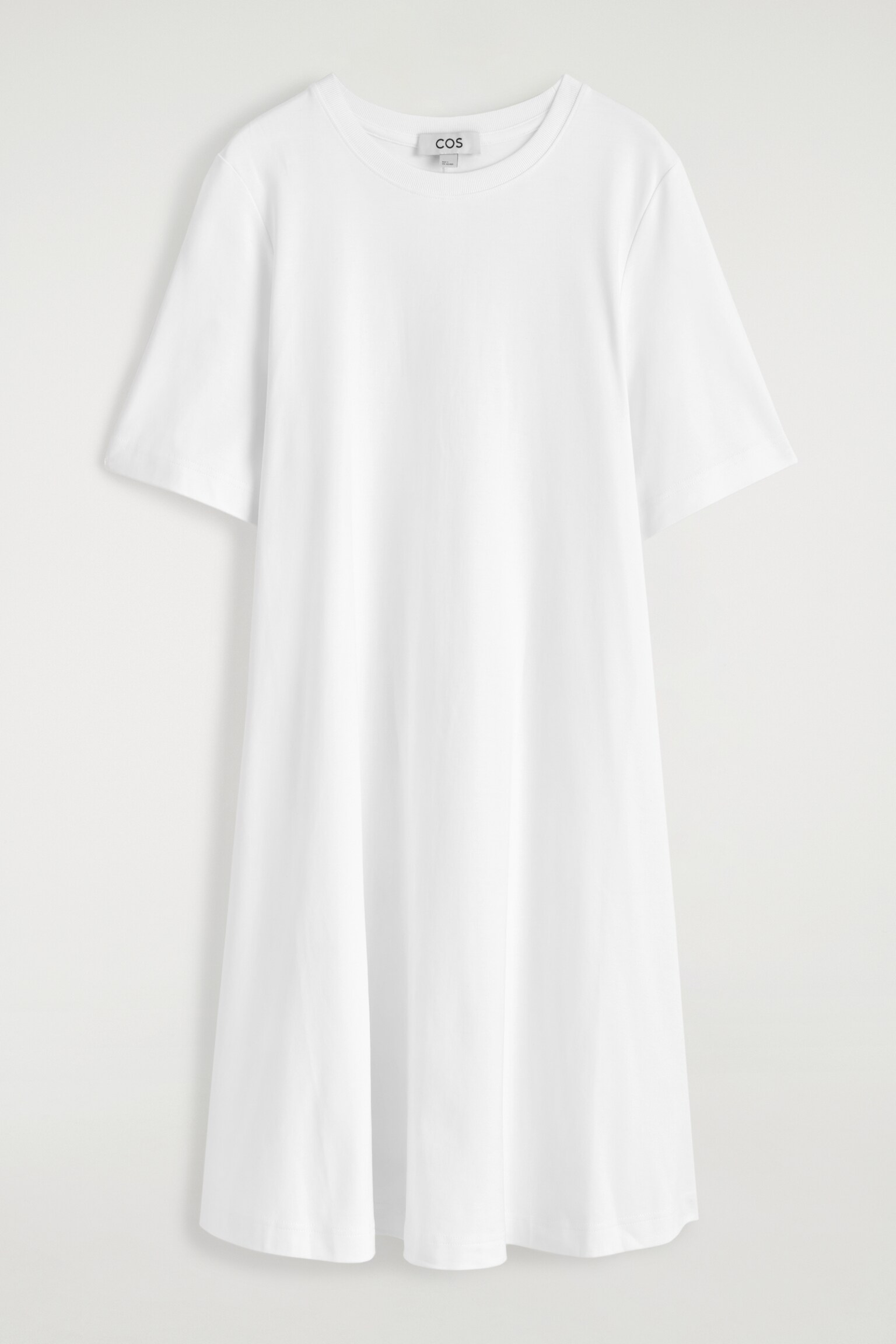 VESTIDO-CAMISETA CORTO ACAMPANADO - BLANCO/NEGRO/ROJO - 2