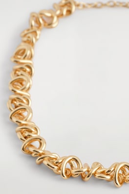 KNOTTED CHAIN NECKLACE — GOLD 2