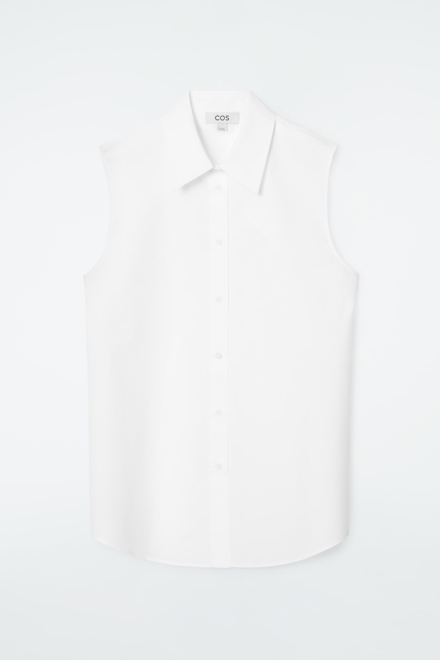 OPEN-BACK SLEEVELESS SHIRT - WHITE