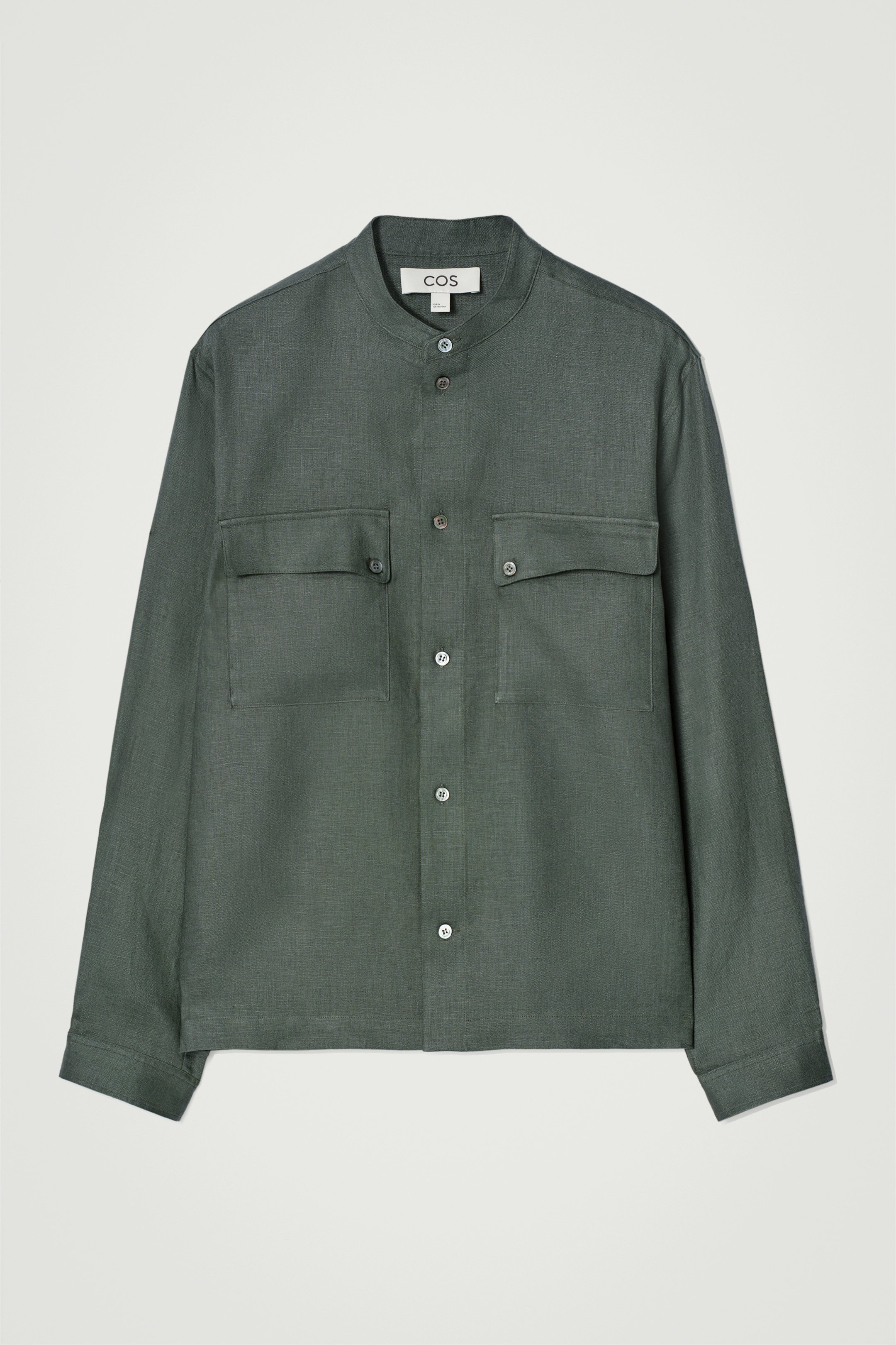 Nagyobb kép megtekintése: ÁLLÓGALLÉROS LEN ING - ZÖLD - FÉRFI | H&M HU 5