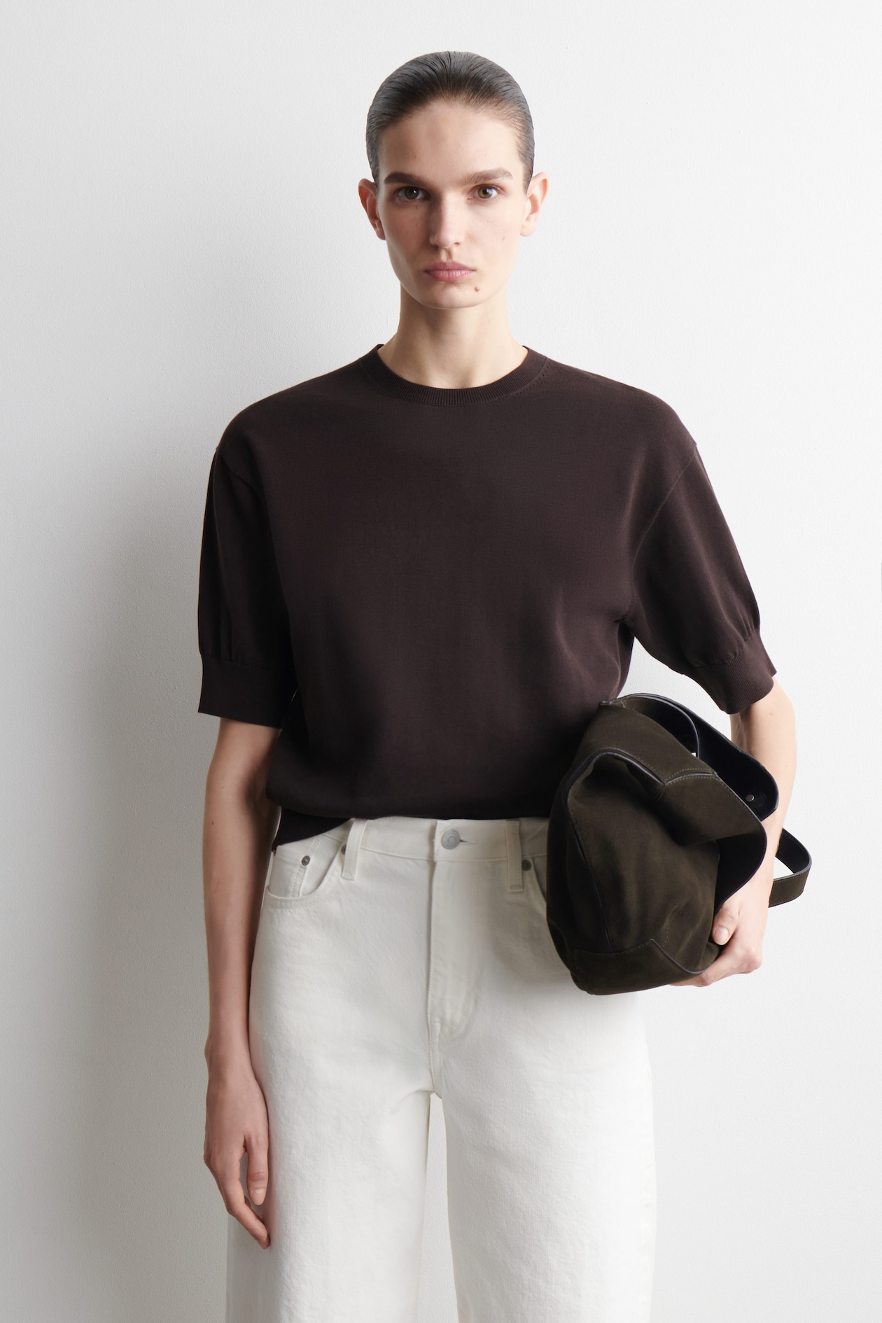 KNITTED COTTON T-SHIRT