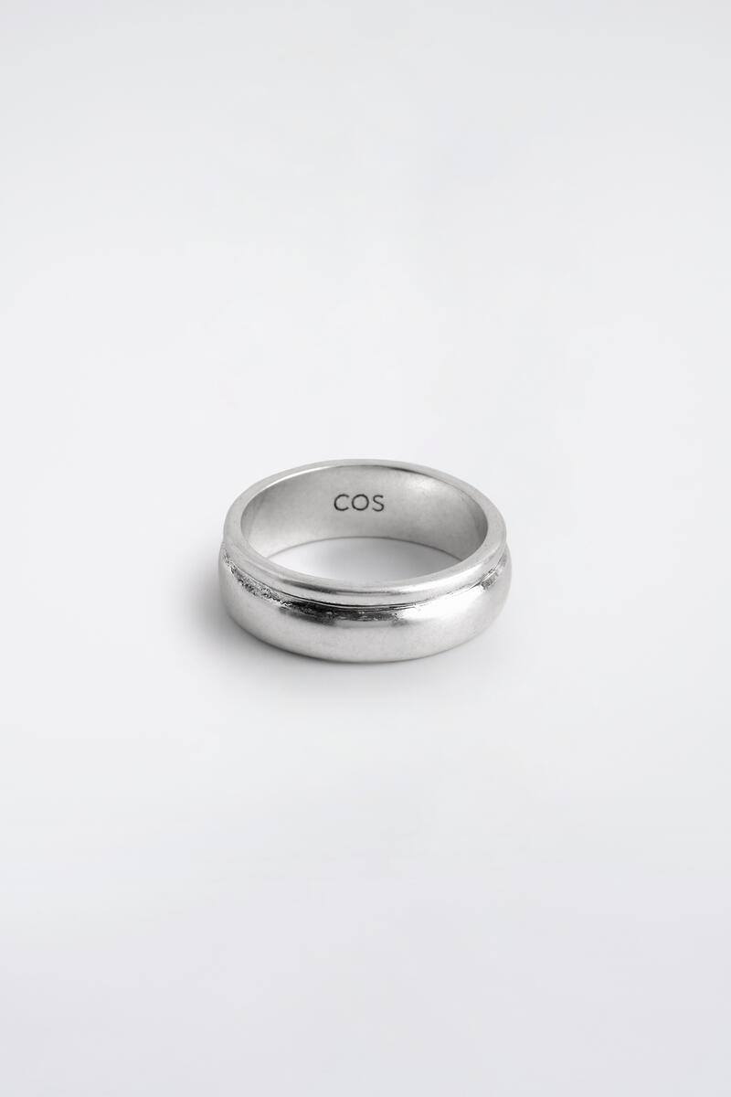 COS Double-Band Ring Silver-Coloured Men's Large