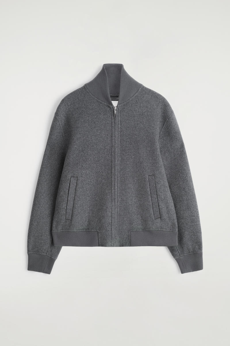 Cos Split Wool Bomber Jacket In Multi