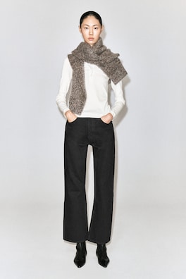 VALLEY CROPPED BOOTCUT JEANS — BLACK 1