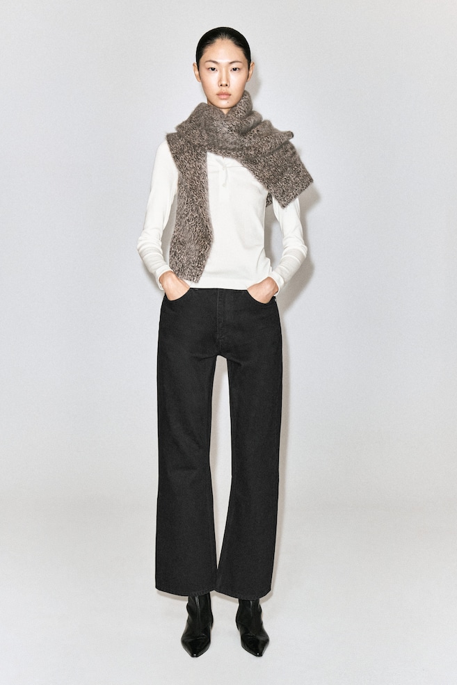 VALLEY CROPPED BOOTCUT JEANS — BLACK