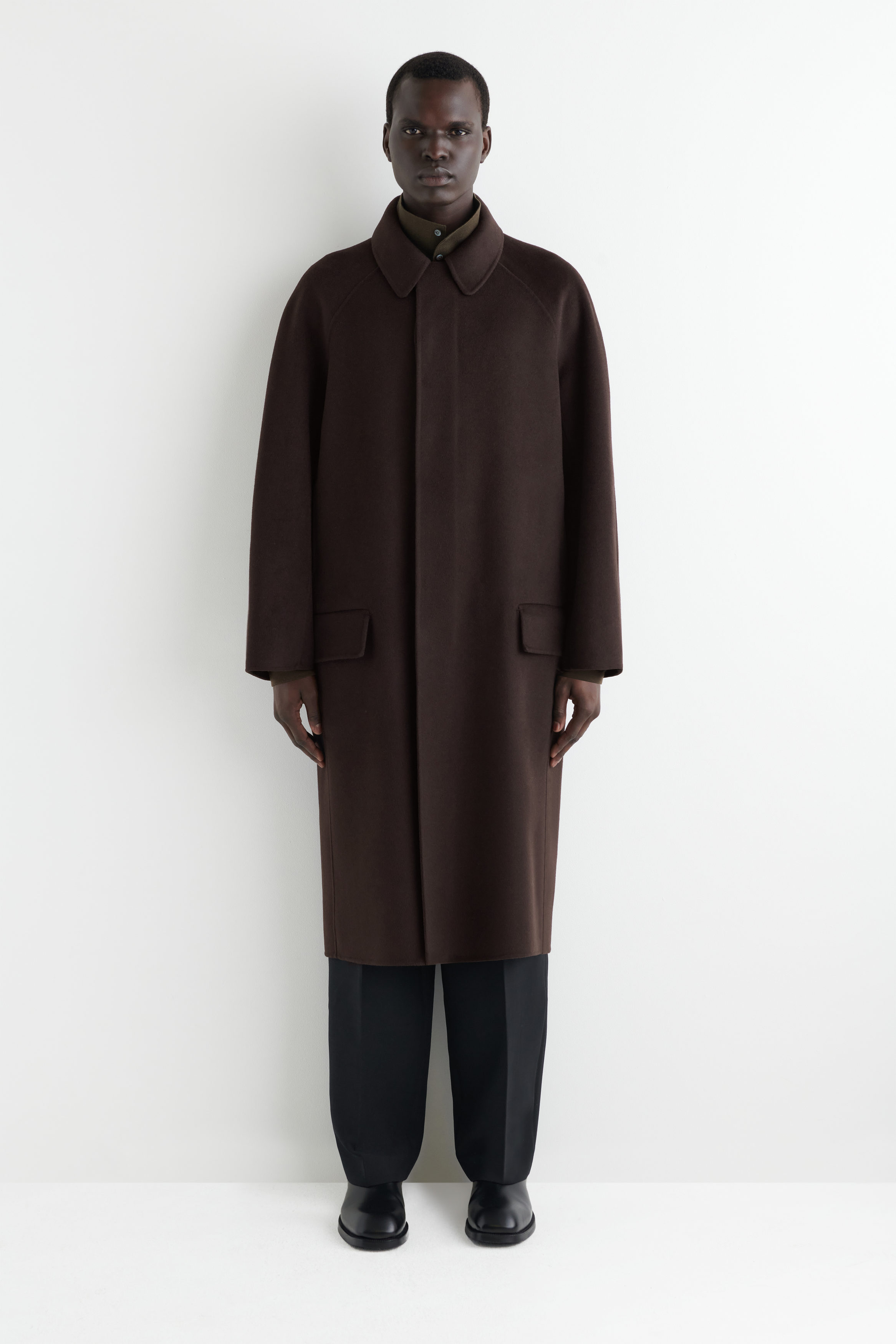 DOUBLE-FACED WOOL CAR COAT - CHOCOLATE | COS US