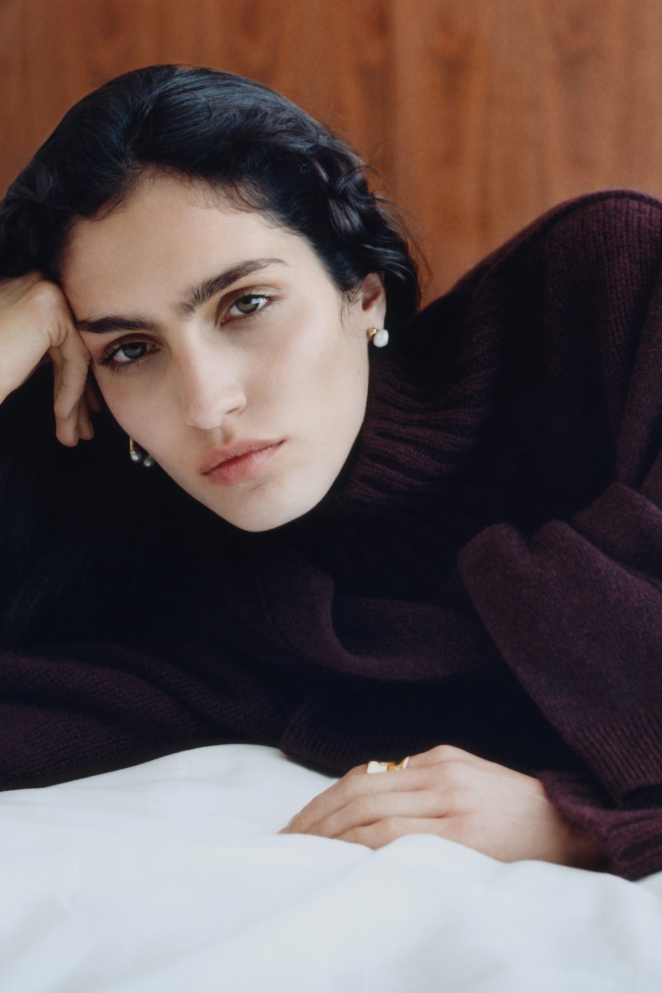 CASHMERE FUNNEL-NECK SWEATER