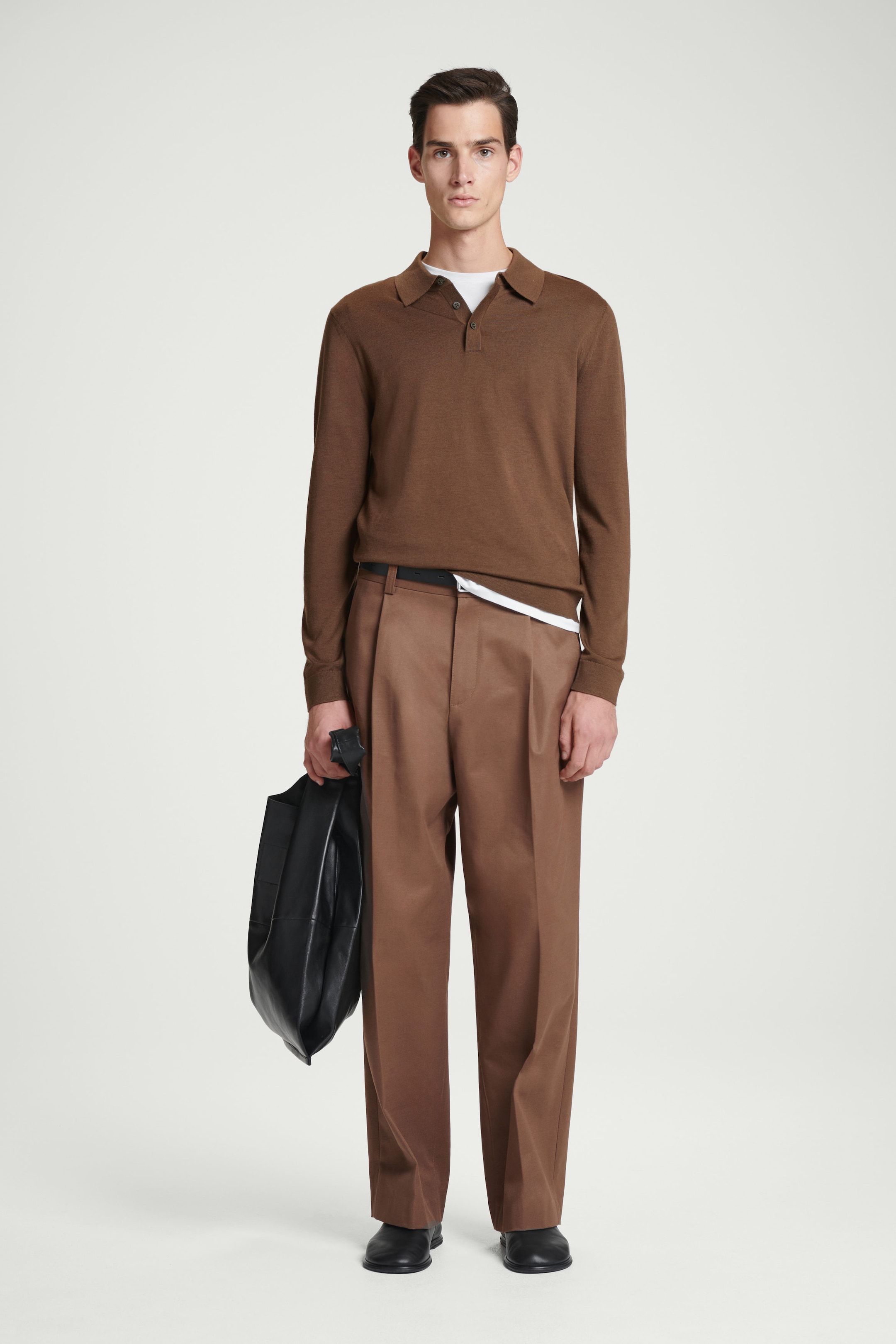 RELAXED COTTON STRAIGHT-LEG PANTS