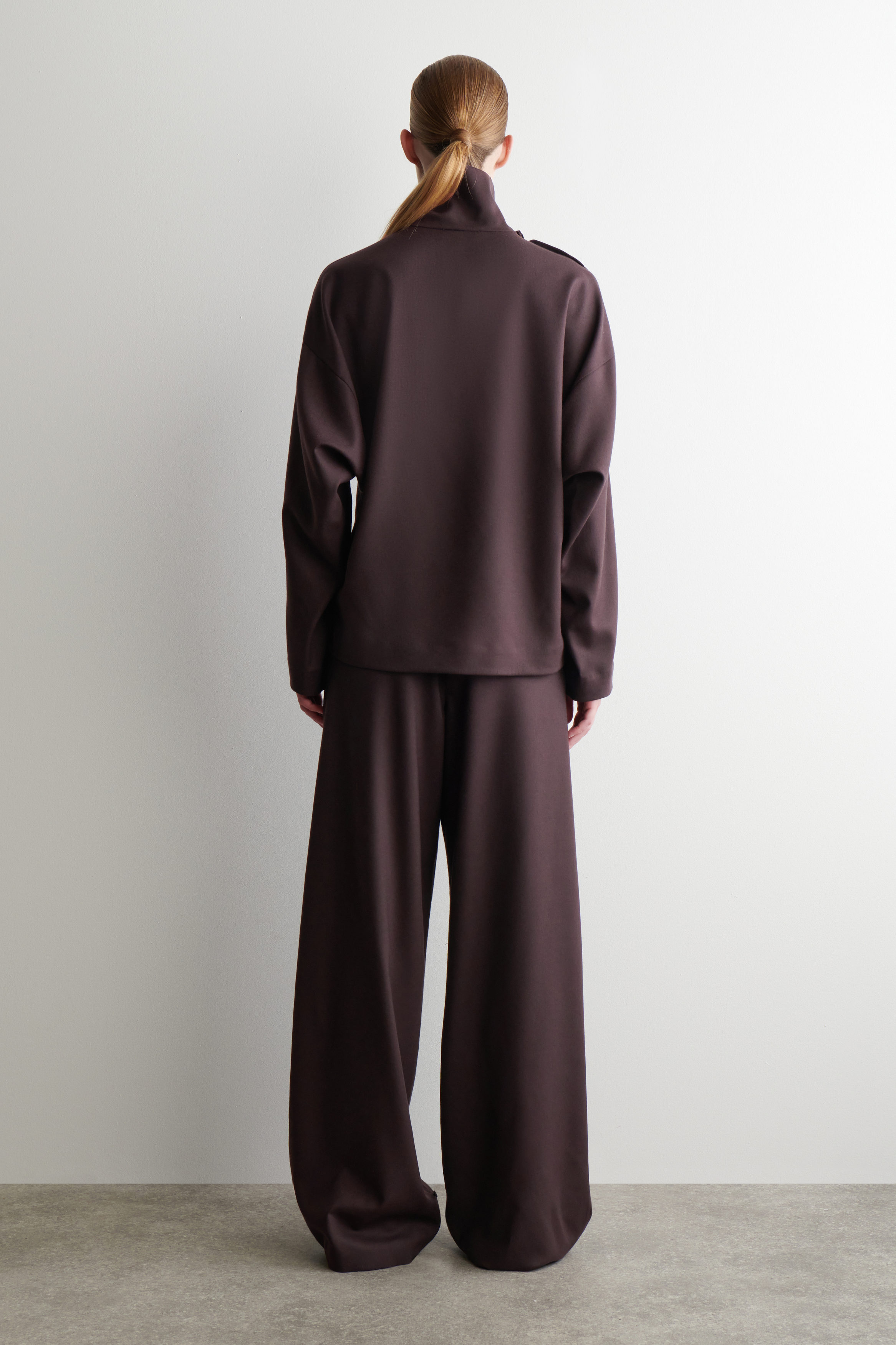 WOOL-FLANNEL PANTS - PLUM | COS US