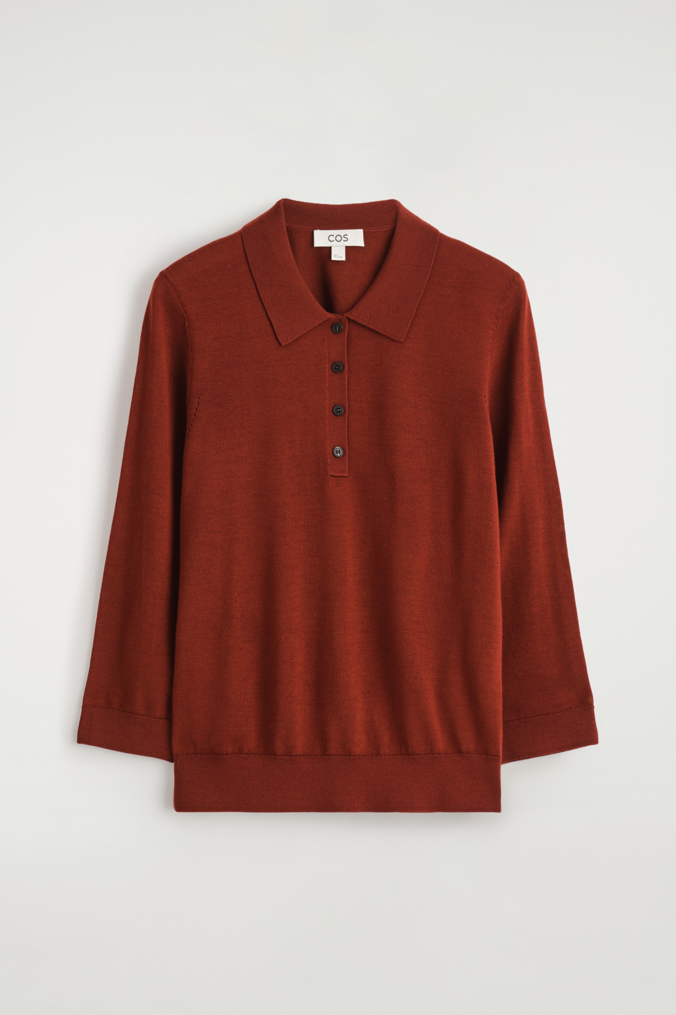 Visualizza immagine più grande: MAGLIONE STILE POLO IN LANA MERINO - RUGGINE - DONNA | H&M IT 6
