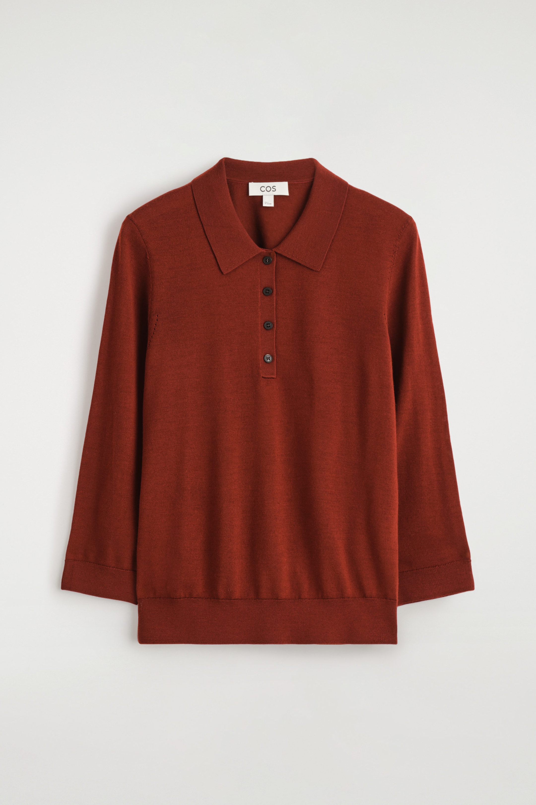 MERINO WOOL POLO SWEATER