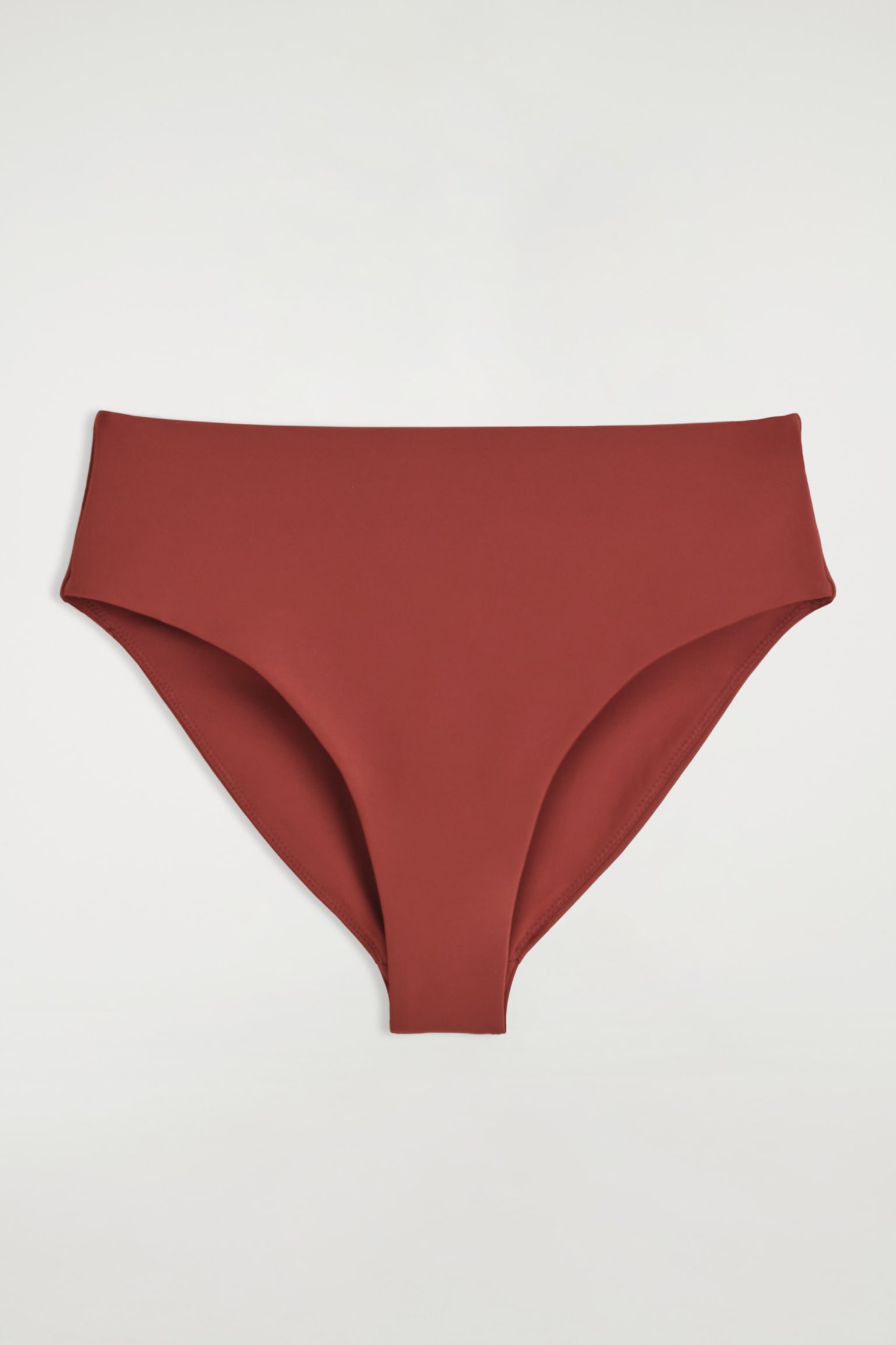 HIGH-WAISTED BIKINI BRIEFS - RUST RED/BLUE - 2