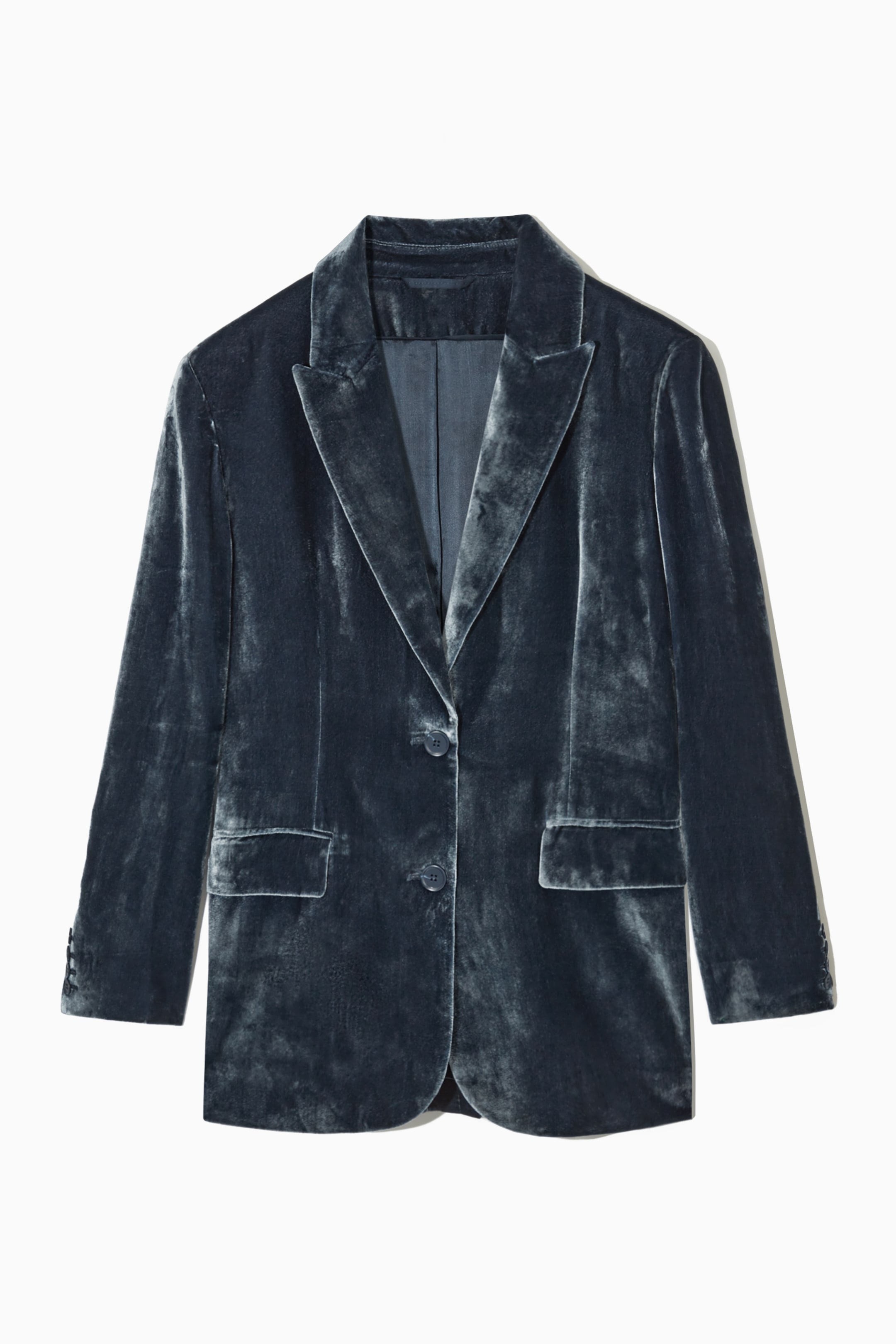Vis større bilde: RELAXED-FIT VELVET BLAZER - NAVY - DAME | H&M NO 1