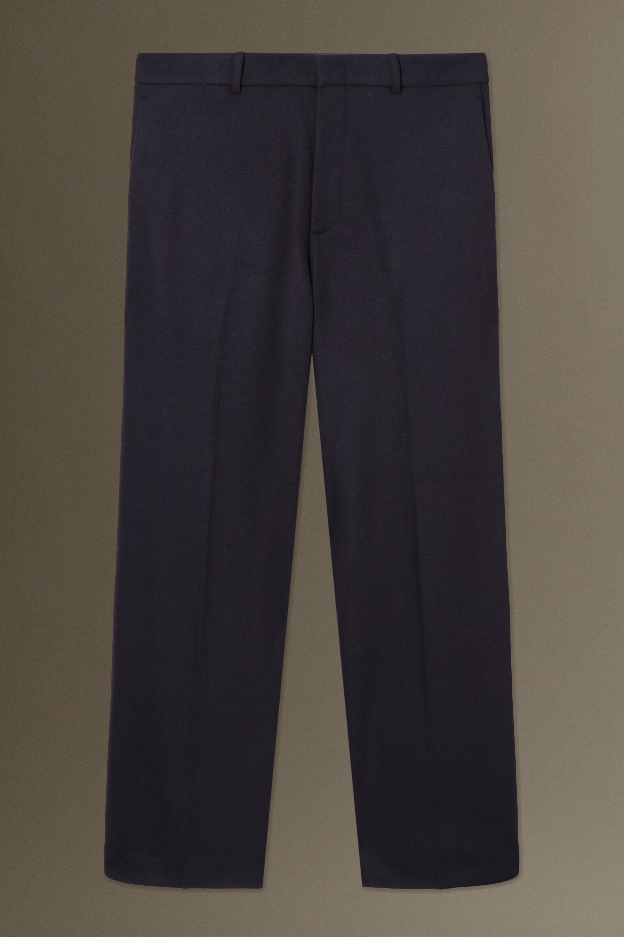 View larger image: WOOL STRAIGHT-LEG TROUSERS - NAVY - Men | H&M GB 1