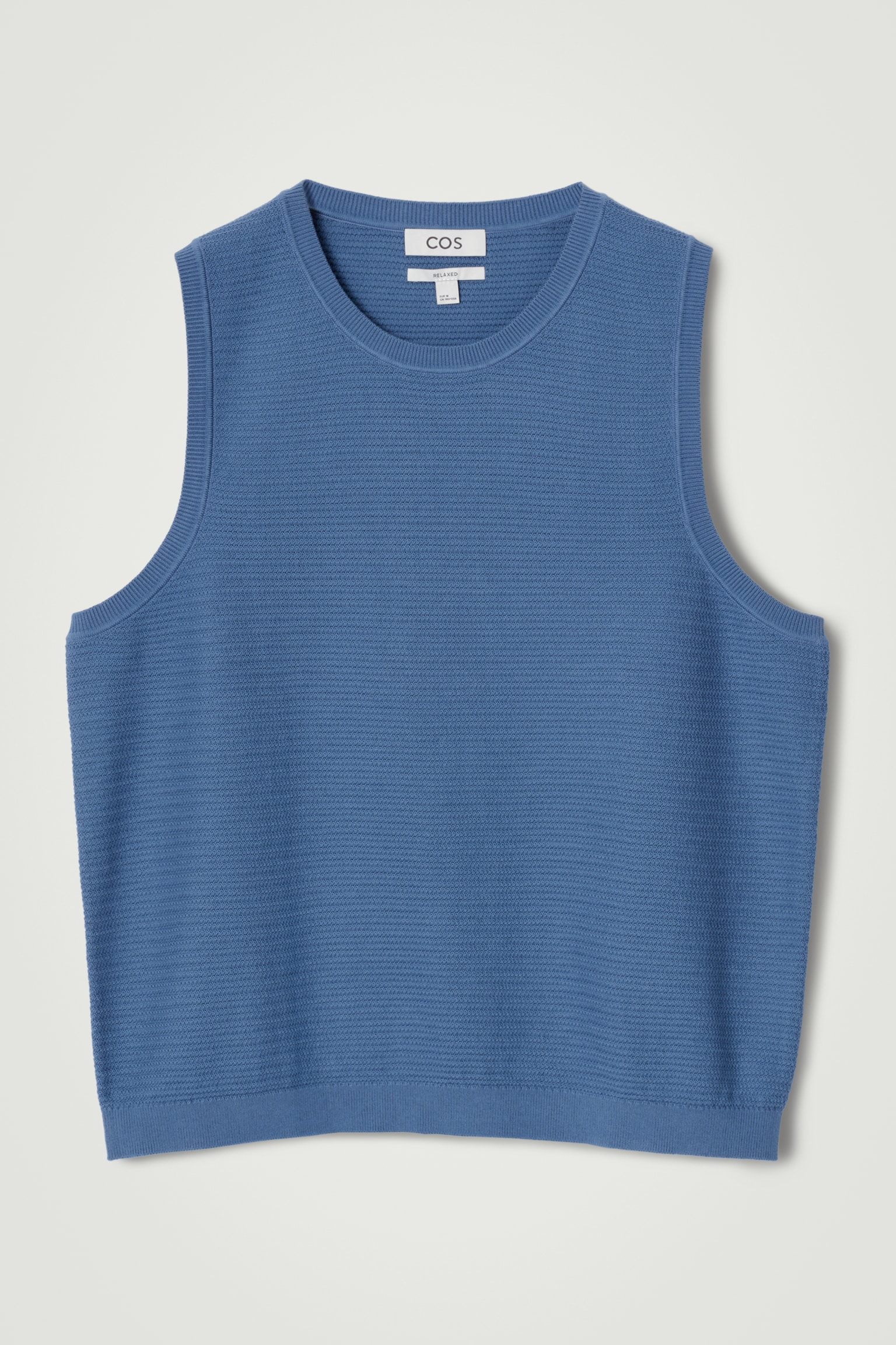 CANOTTA IN MAGLIA DI COTONE CON TEXTURE - BLU/BIANCO SPORCO/NERO/BLU NAVY - 2