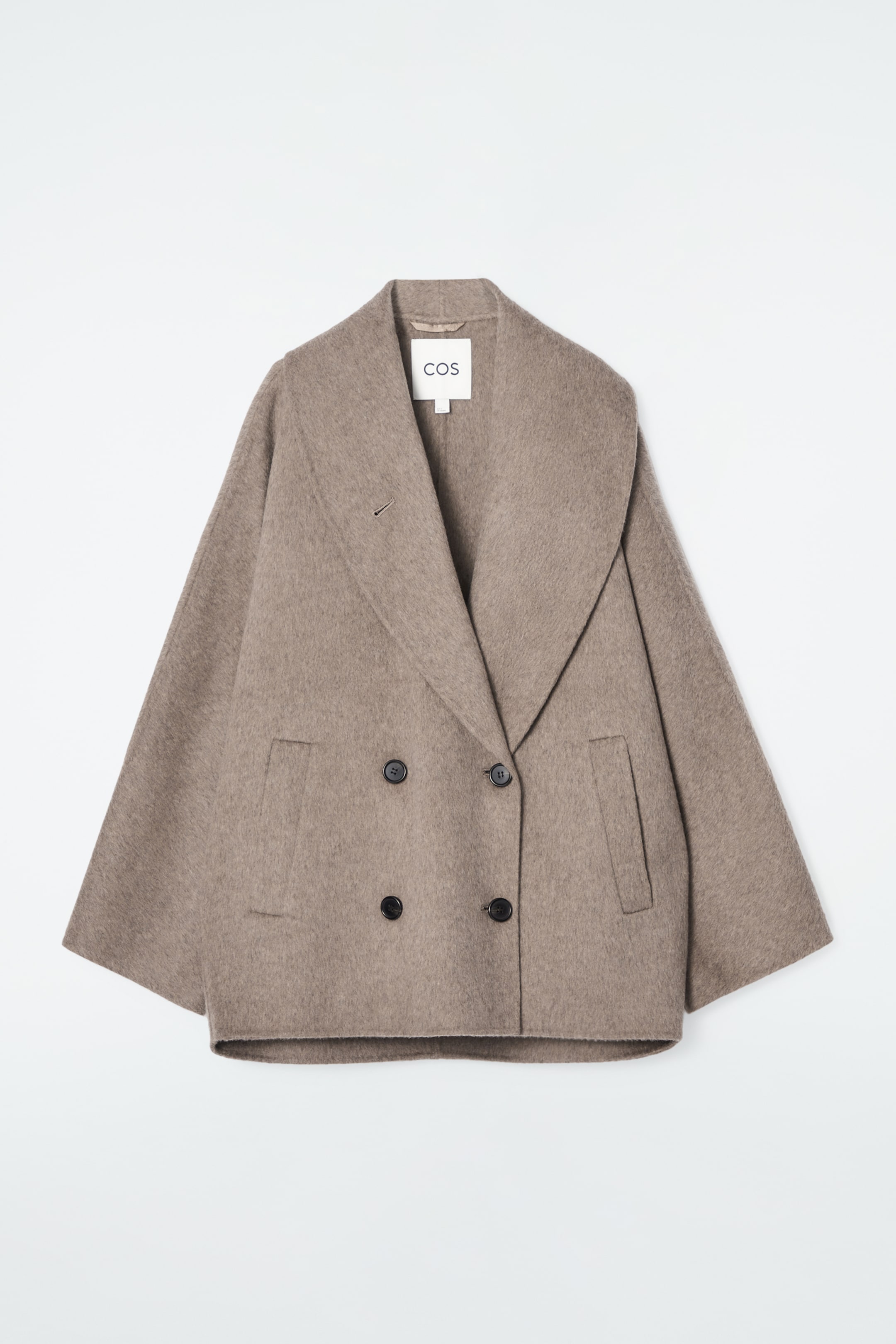 View larger image: DOUBLE-FACED WOOL PEA COAT - MOLE - Ladies | H&M GB 1