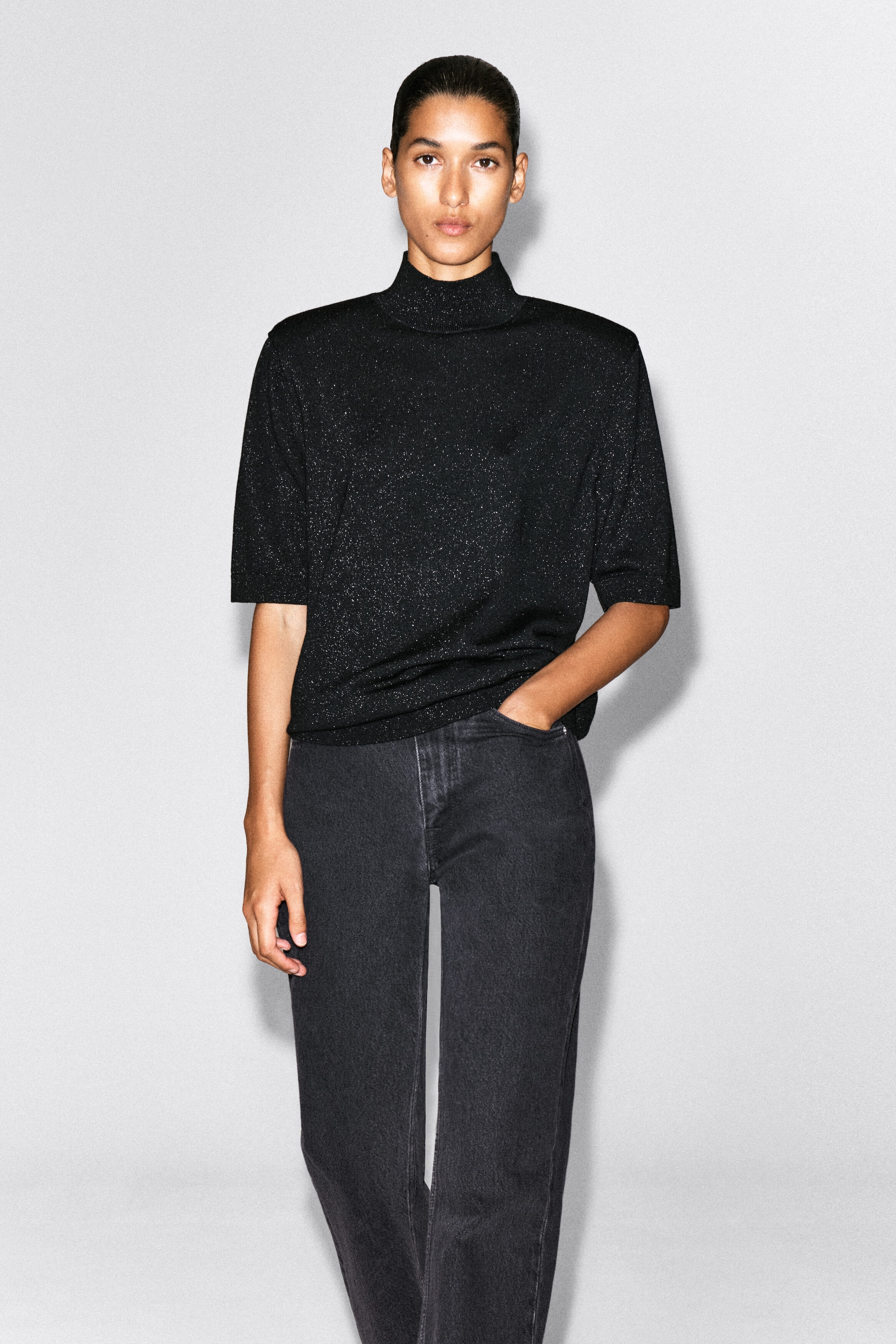 SPARKLY MERINO WOOL T-SHIRT