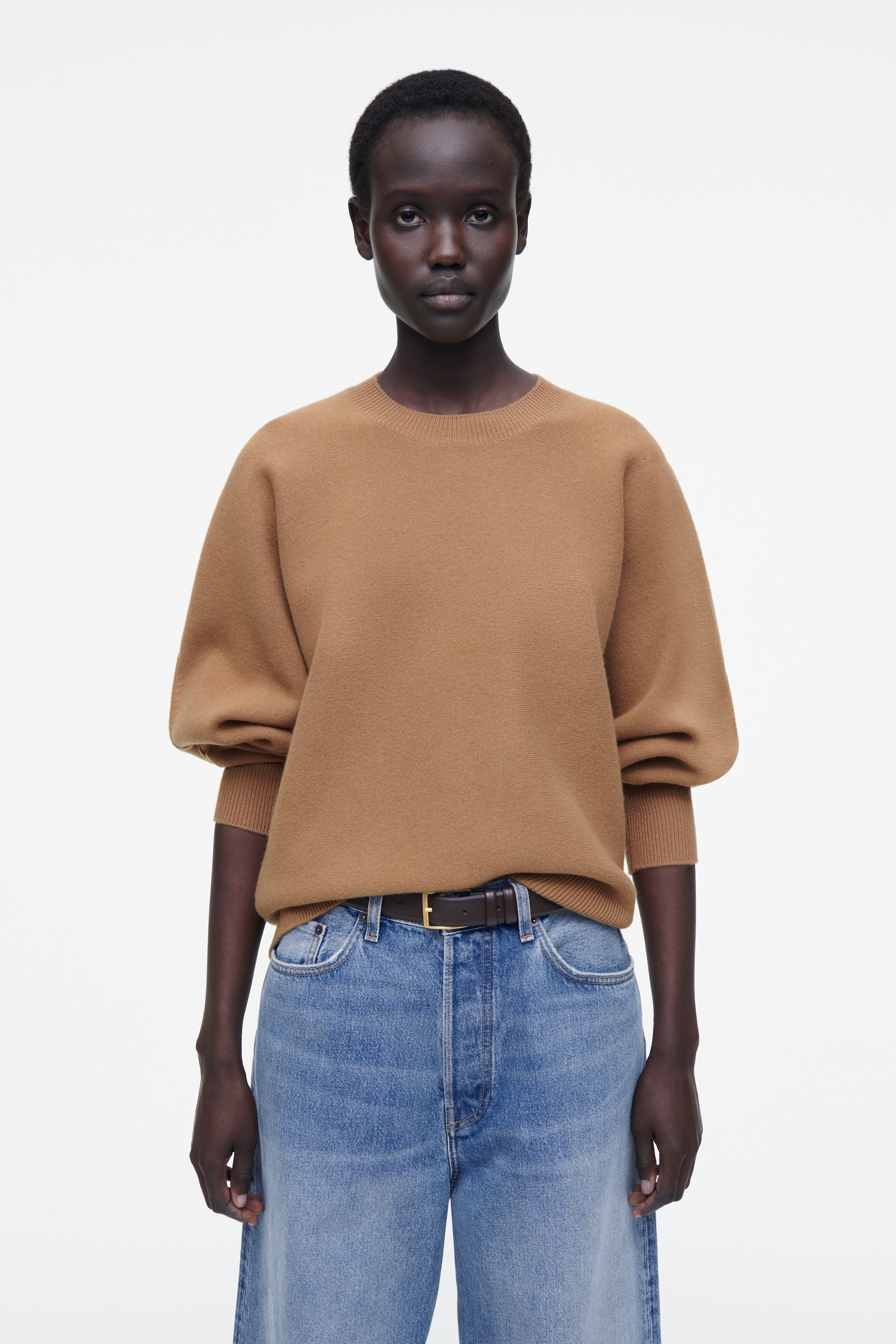 Größeres Bild ansehen: ABGERUNDETER PULLOVER AUS DOUBLEFACE-WOLLE - BRAUN - Ladies | H&M DE 1