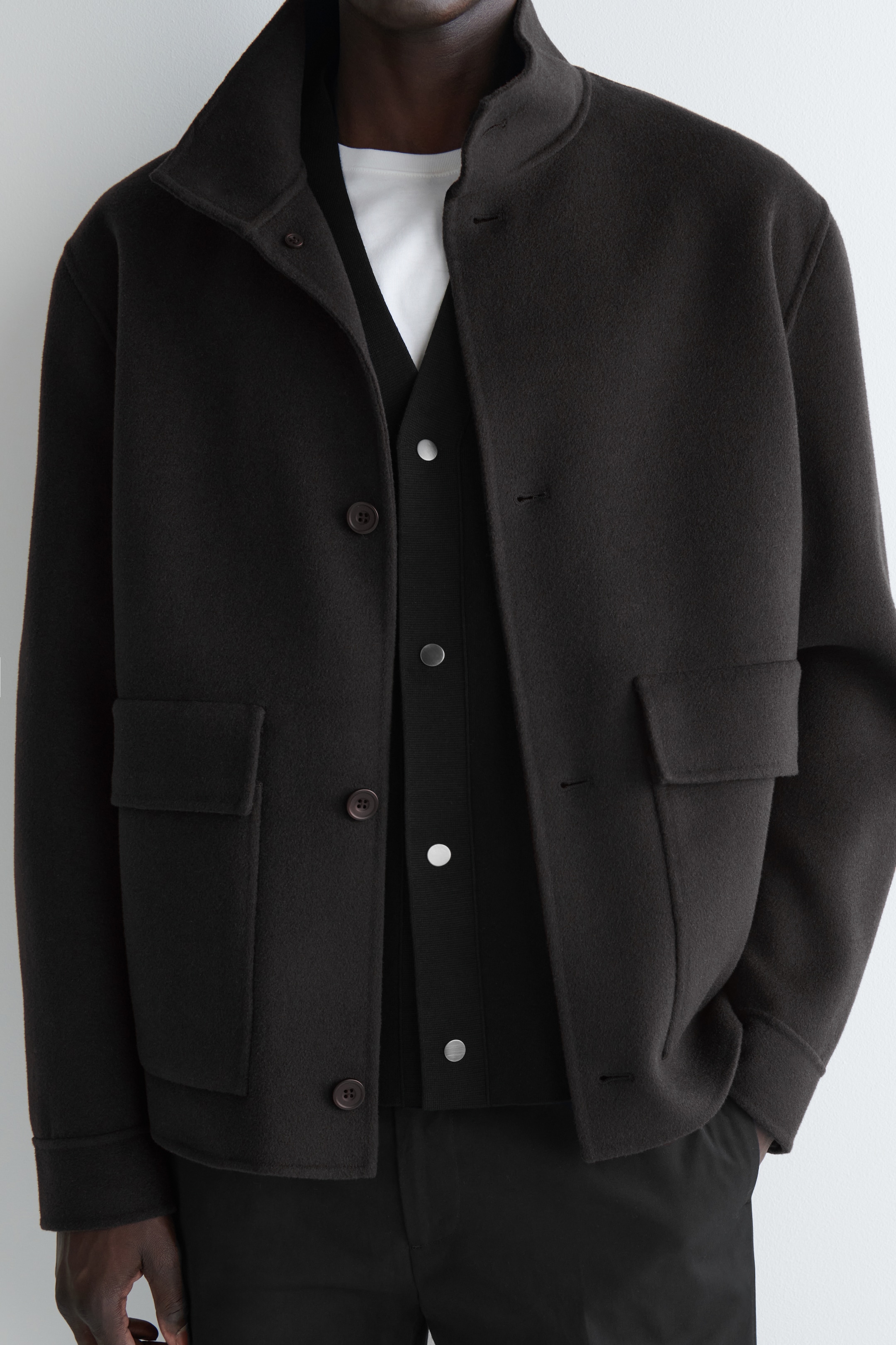 Ver imagem maior: cardigan de malha dupla-face - PRETO - HOMEM | H&M PT 3