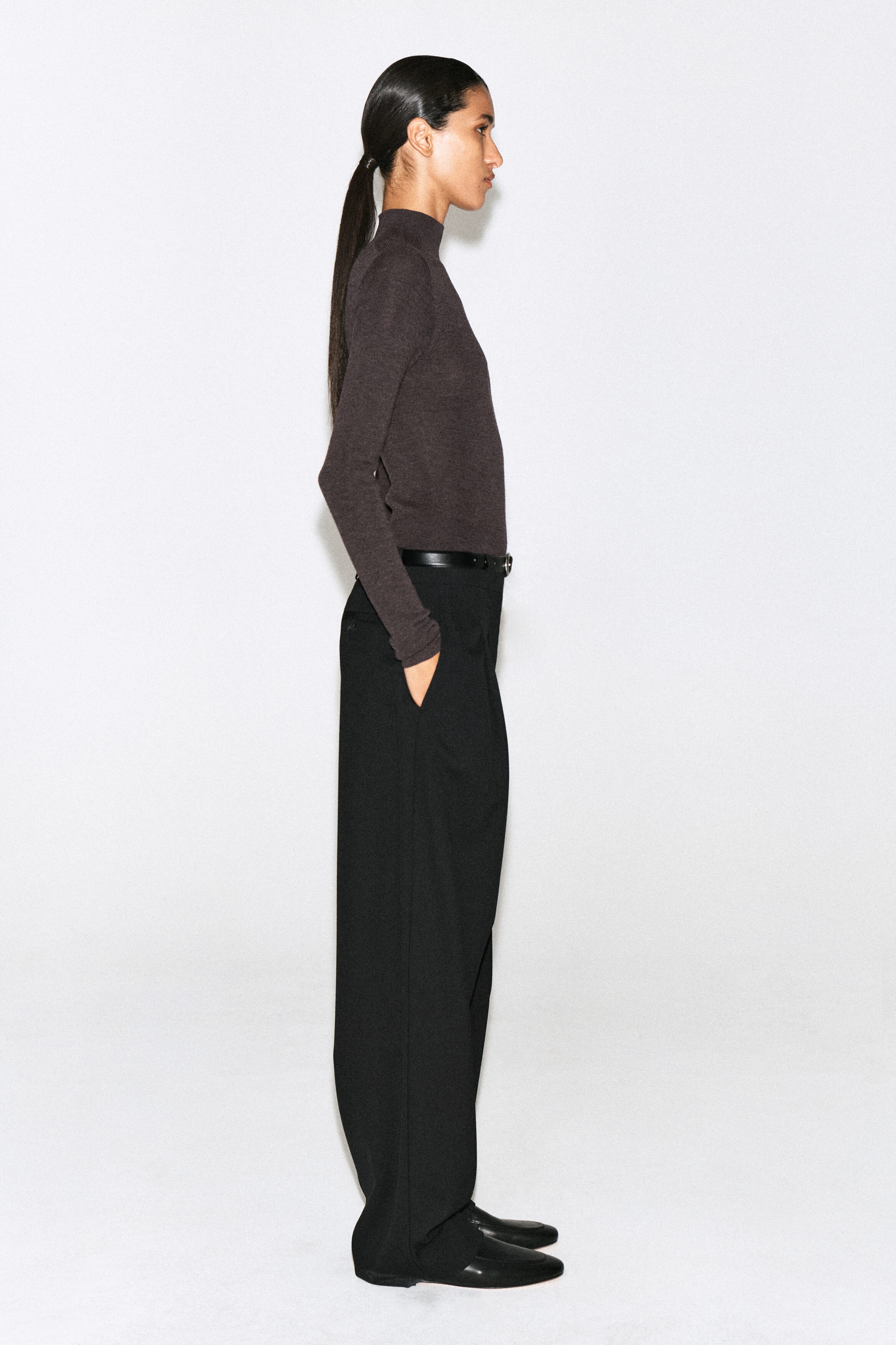 SEAMLESS MERINO WOOL MOCK-NECK BODYSUIT thumbnail 5