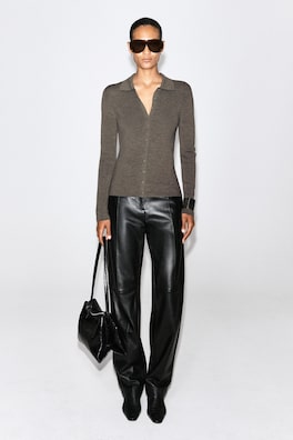 SEAMLESS MERINO WOOL SHIRT — LIGHT-BROWN MÉLANGE 2