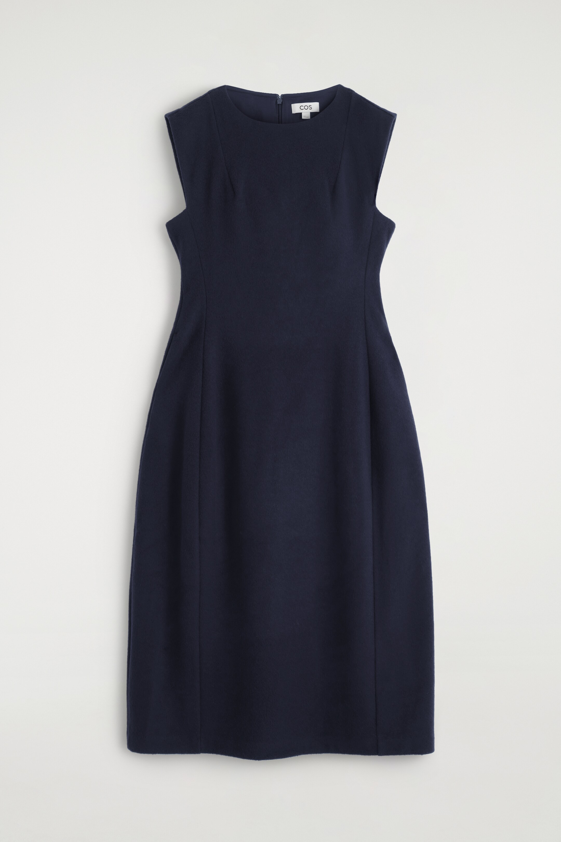 Vezi imaginea mai mare: SCULPTED BRUSHED-WOOL MIDI DRESS - NAVY - FEMEI | H&M RO 1