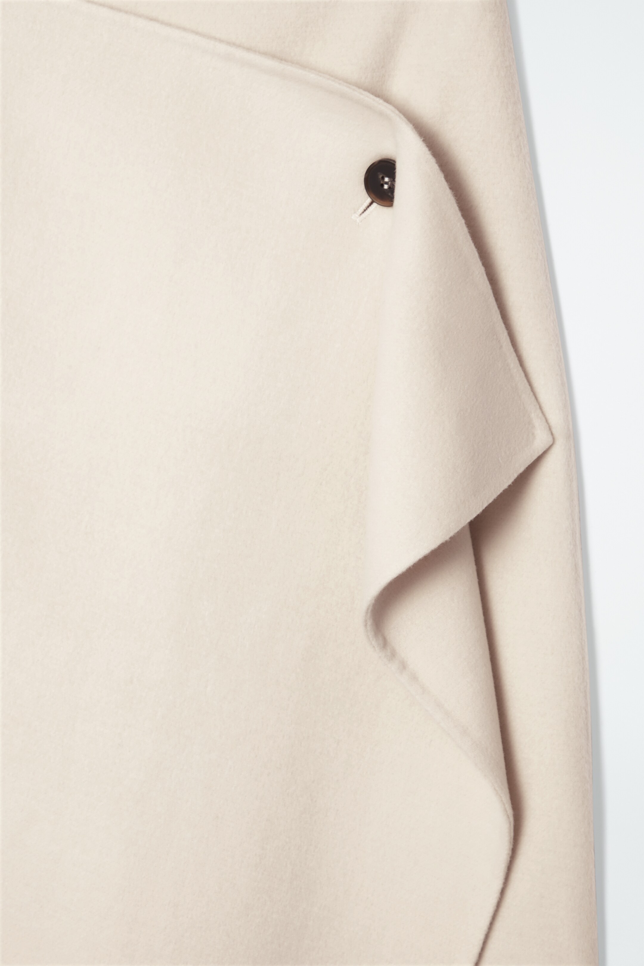 View larger image: FRINGED WOOL MIDI WRAP SKIRT - WHITE - Ladies | H&M GB 2