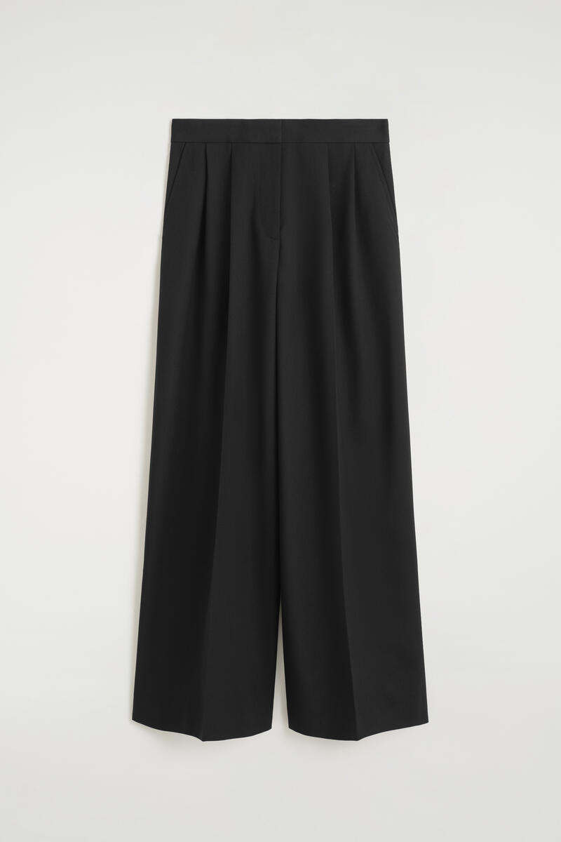 Pleated Wide-Leg Pants