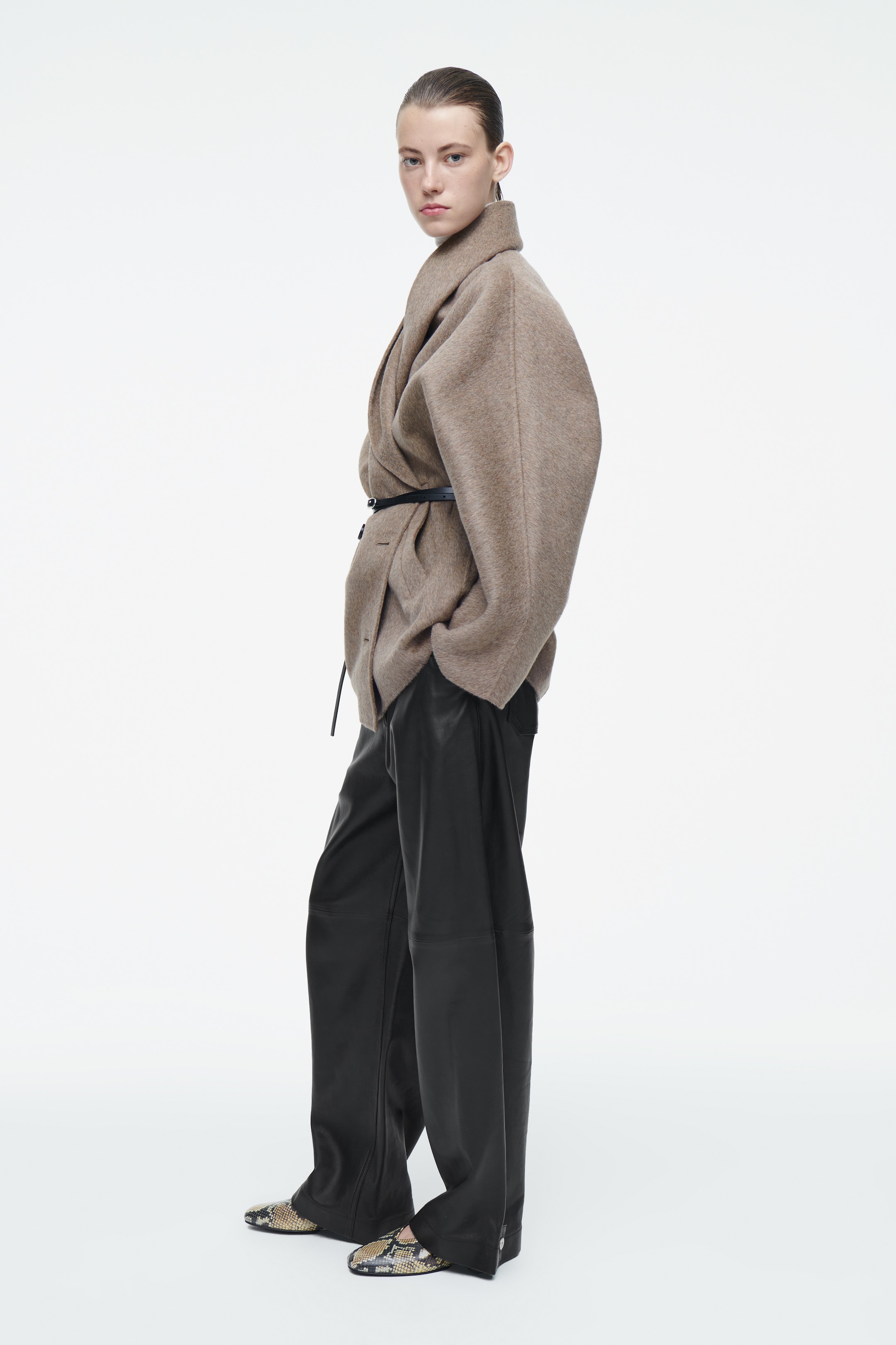 Ingrandisci l'immagine: SNAKE-EFFECT LEATHER BALLET FLATS - SNAKE-EFFECT - DONNA | H&M CH 3