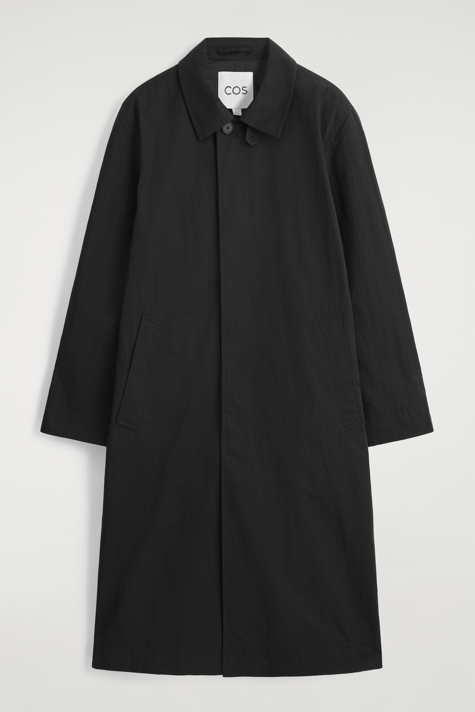 COTTON TRENCH COAT - BLACK