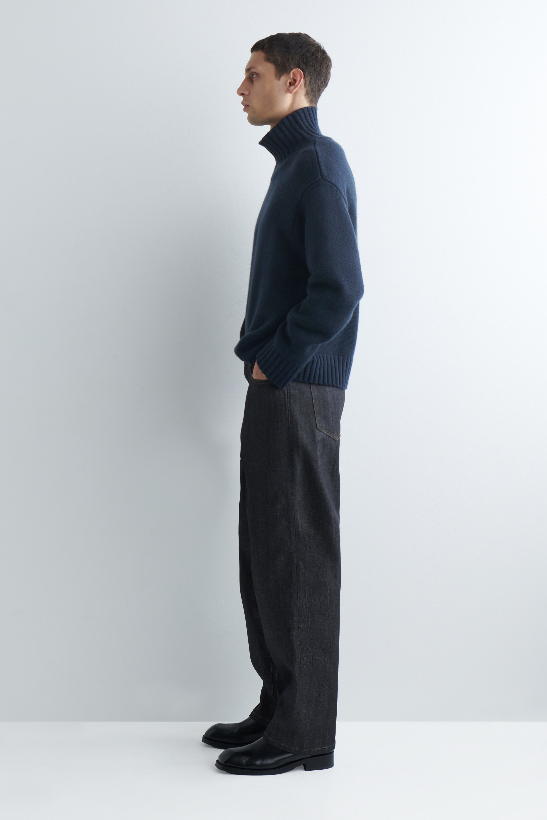 Agrandir l'image: JEAN RIDER DROIT EN DENIM SELVEDGE BRUT - INDIGO BRUT - HOMME | H&M FR 3