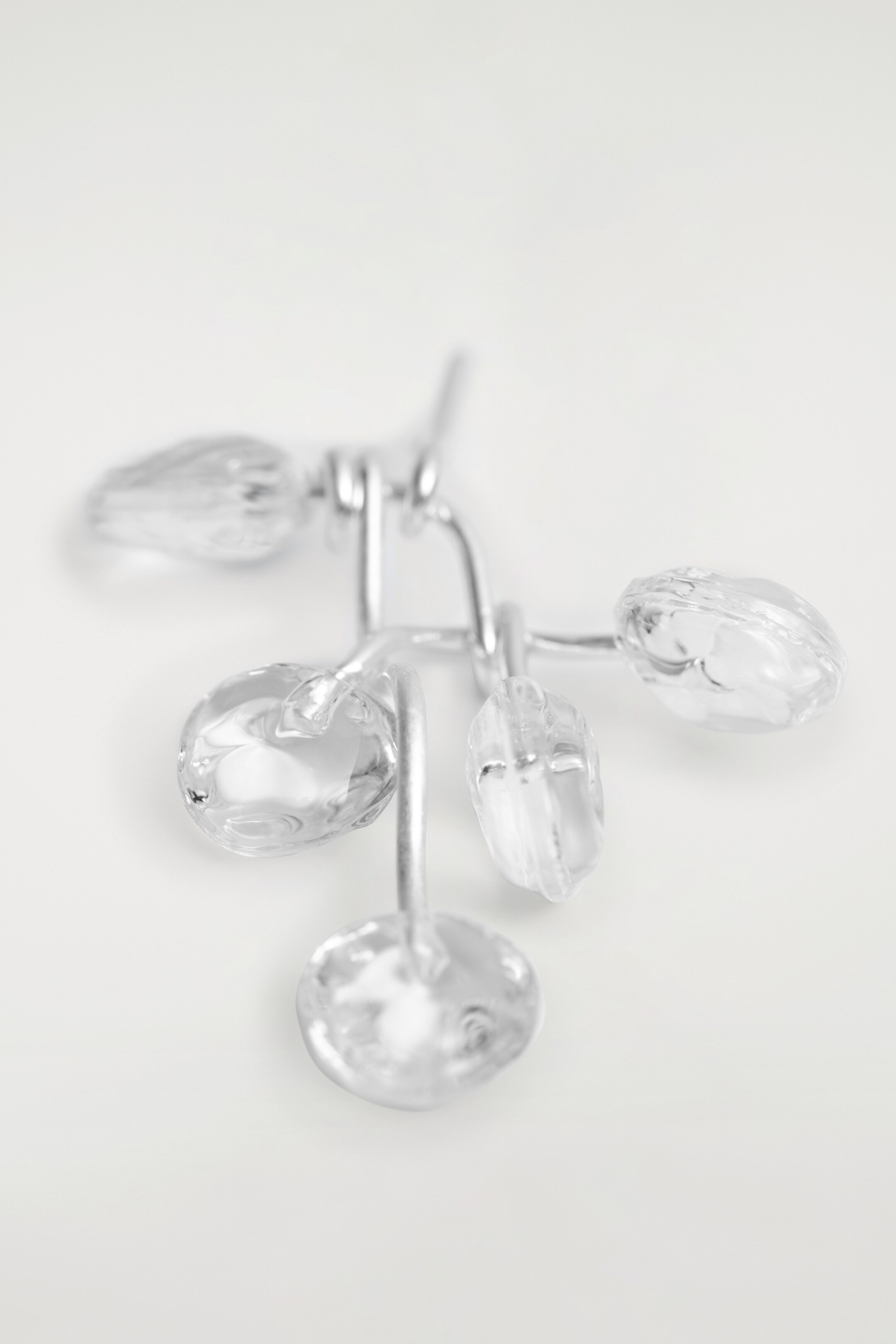 Agrandir l'image: BOUCLES D'OREILLES DÉPAREILLÉES CASCADE EN VERRE - TRANSPARENT / ARGENTÉ - FEMME | H&M FR 4