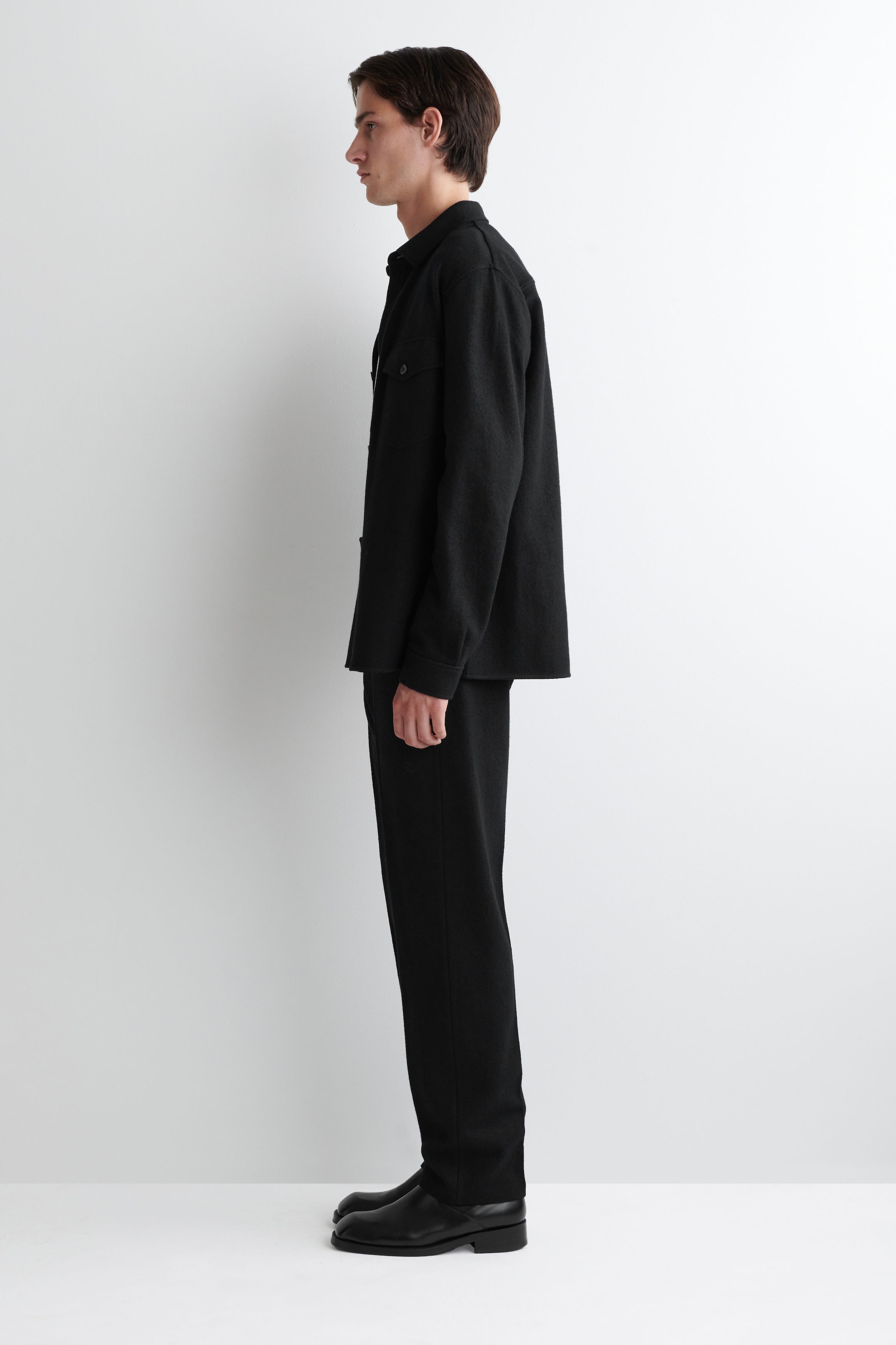 PANTALONI ELASTICIZZATI IN LANA COTTA