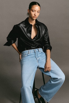 FACADE STRAIGHT-LEG JEANS — BLUE 7