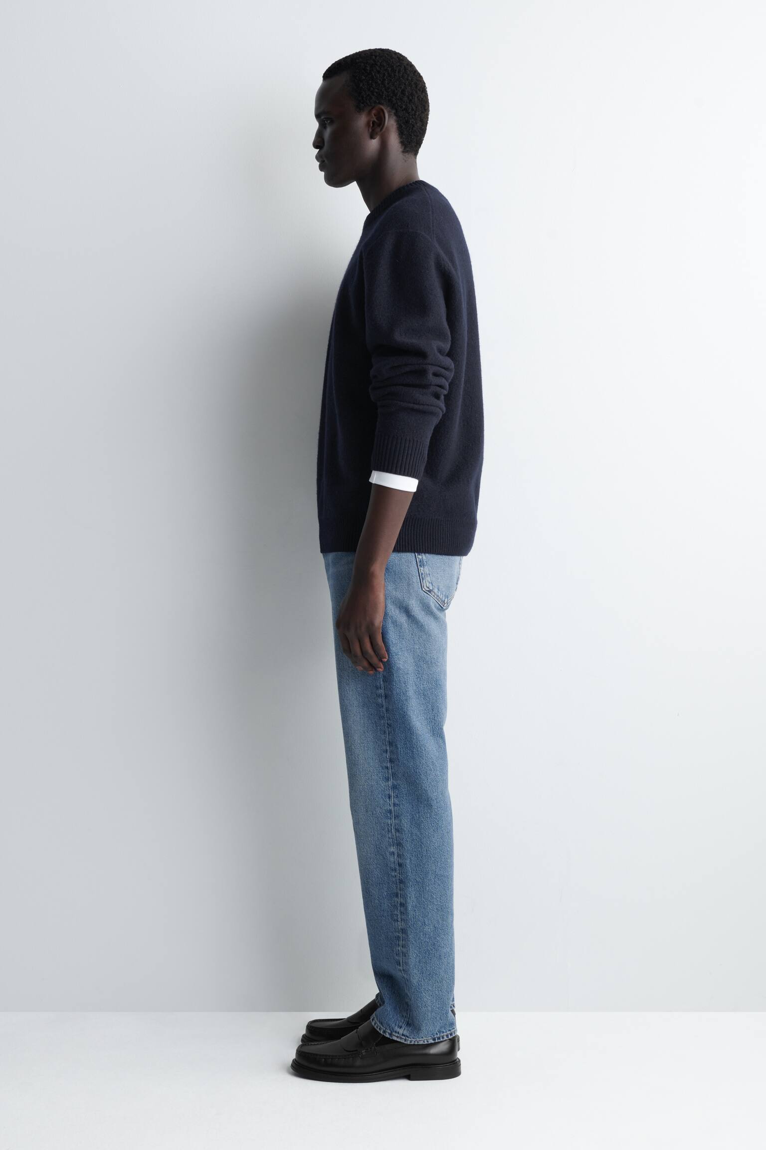 ДЪНКИ С ПРАВ КРАЧОЛ И СТАНДАРТНА КРОЙКА SIGNATURE - СИНЬО/ИЗМИТО ЧЕРНО - 9