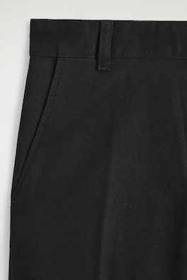 DENIM WIDE-LEG PANTS — BLACK 6