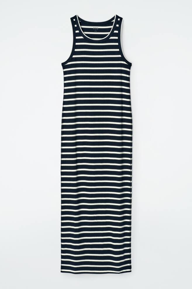 ABITO A TUBINO A COSTE - BLU NAVY / BIANCO / RIGHE - 1