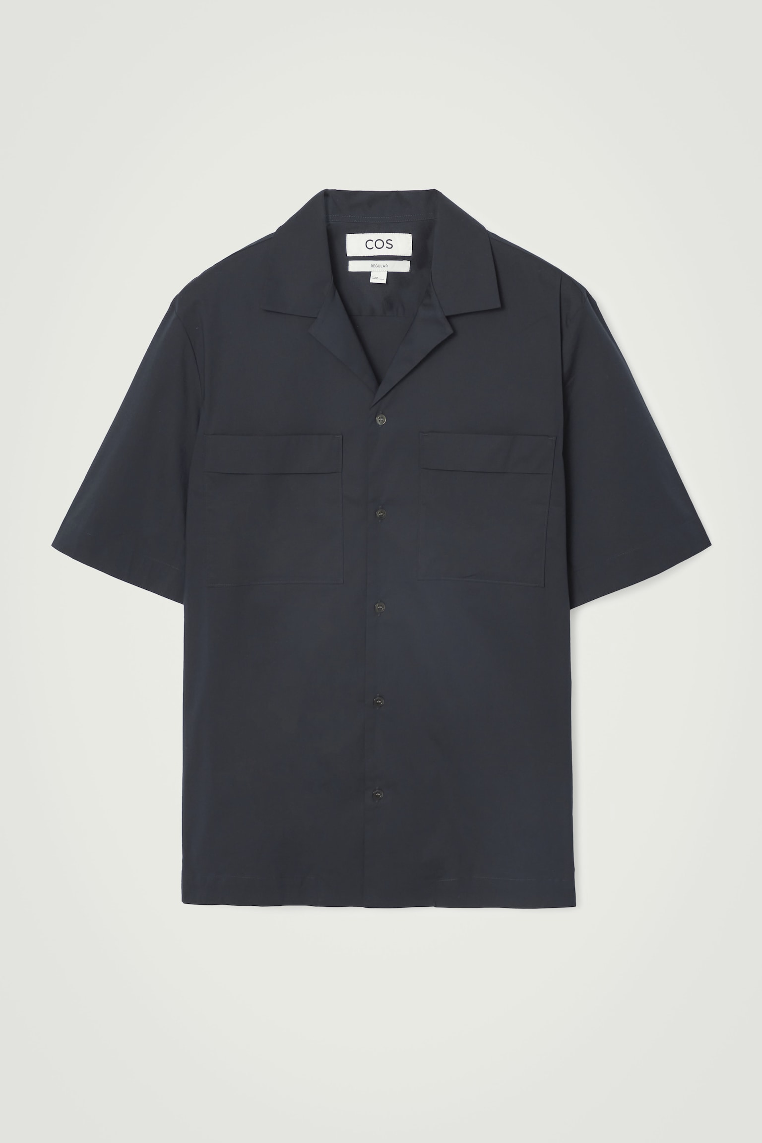 UTILITY COTTON SHORT-SLEEVED SHIRT - NAVY/LIGHT BLUE